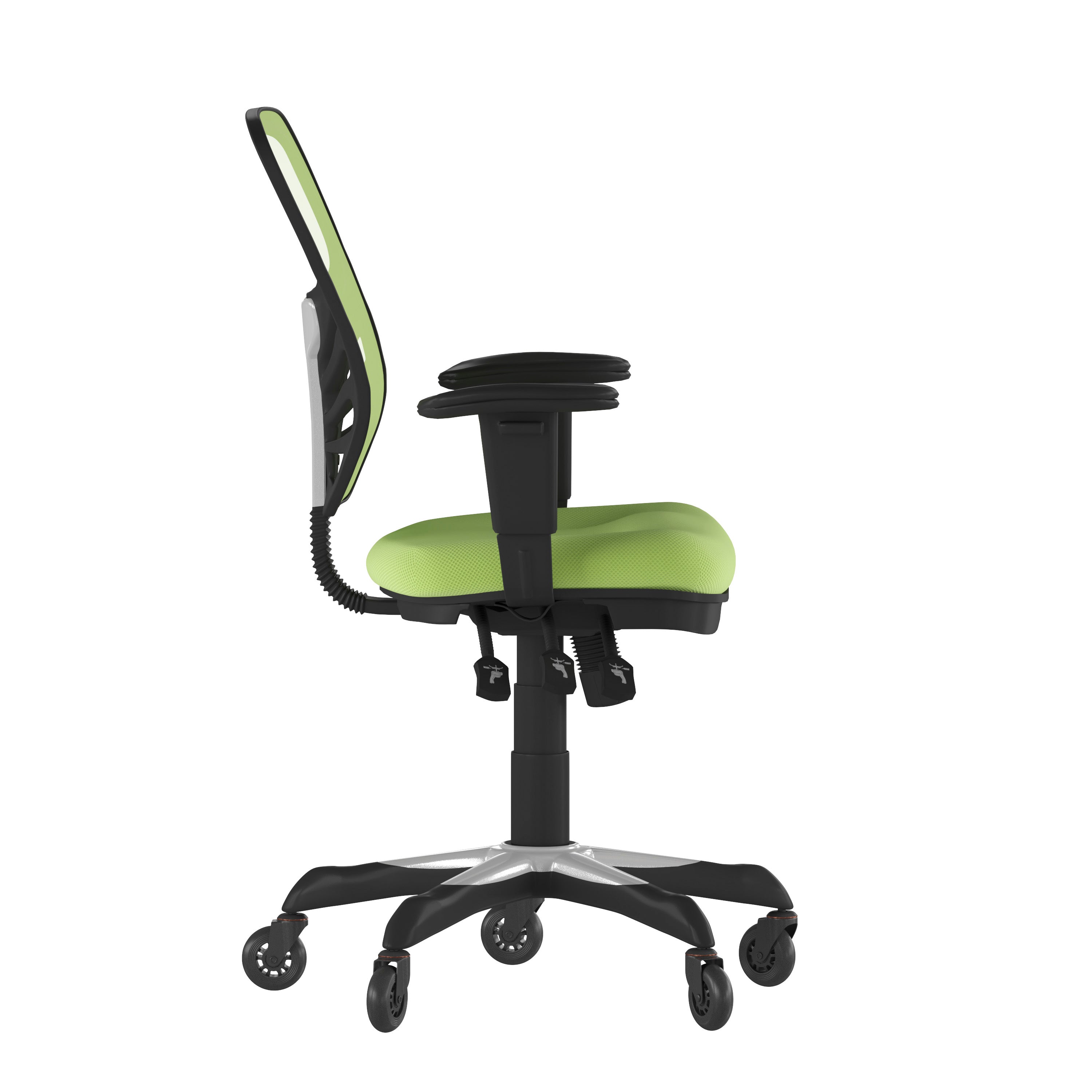 Nicholas Mid-Back Multifunction Executive Swivel Ergonomic Office Chair with Adjustable Arms and Transparent Roller Wheels