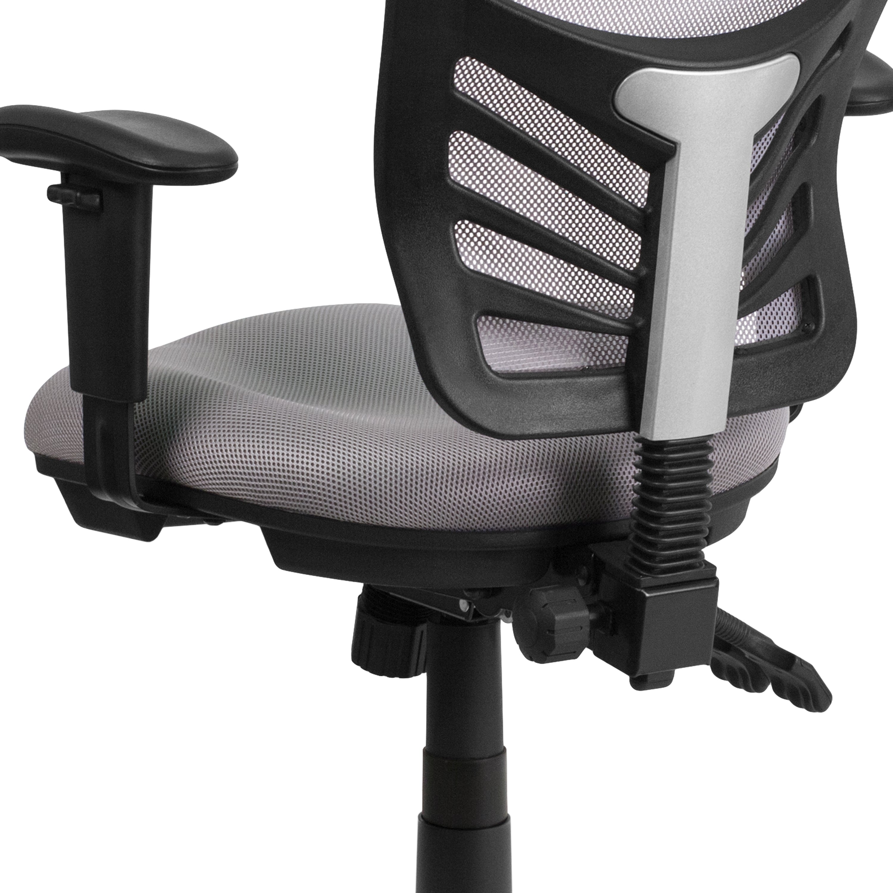 Mid-Back Mesh Multifunction Executive Swivel Ergonomic Office Chair with Adjustable Arms