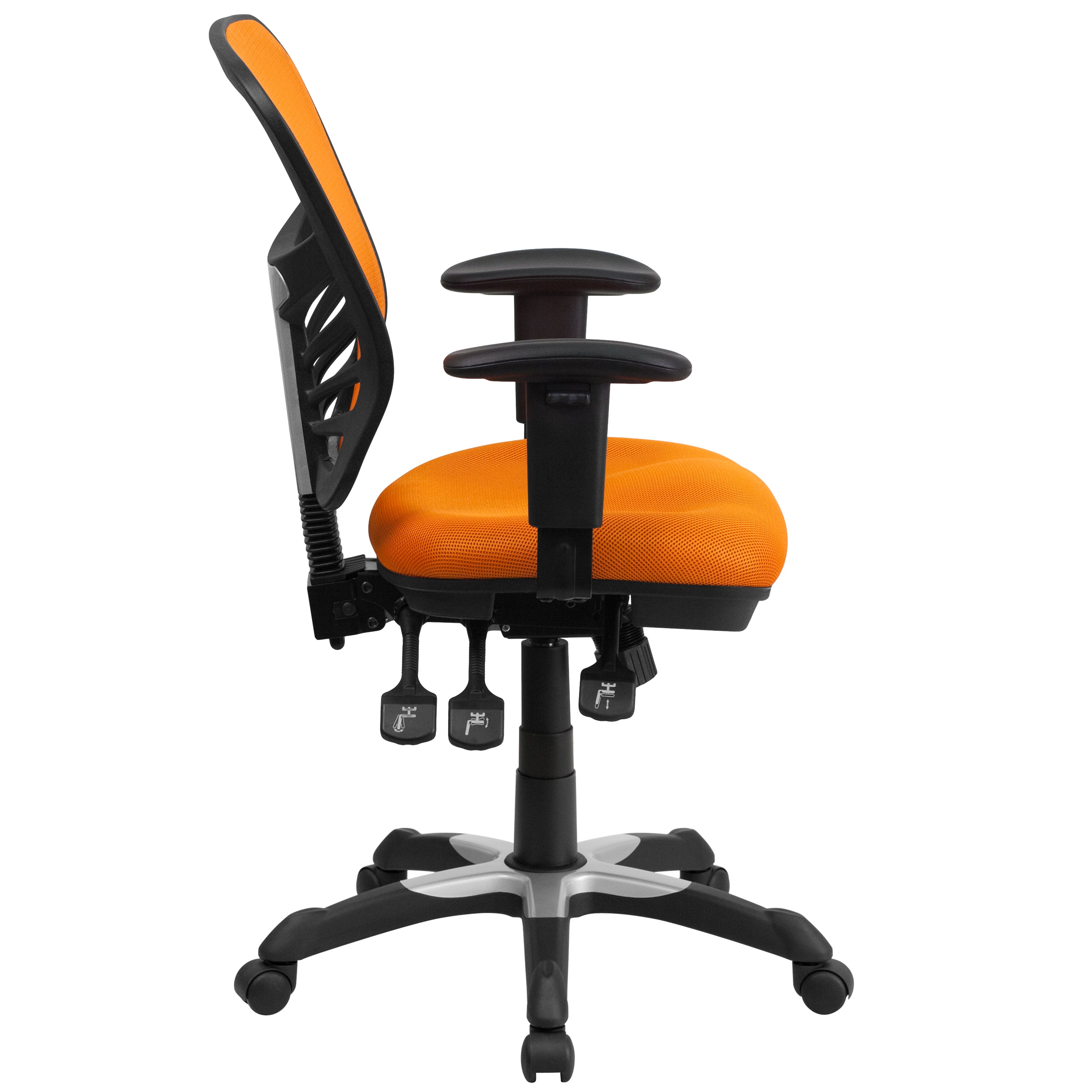 Mid-Back Mesh Multifunction Executive Swivel Ergonomic Office Chair with Adjustable Arms