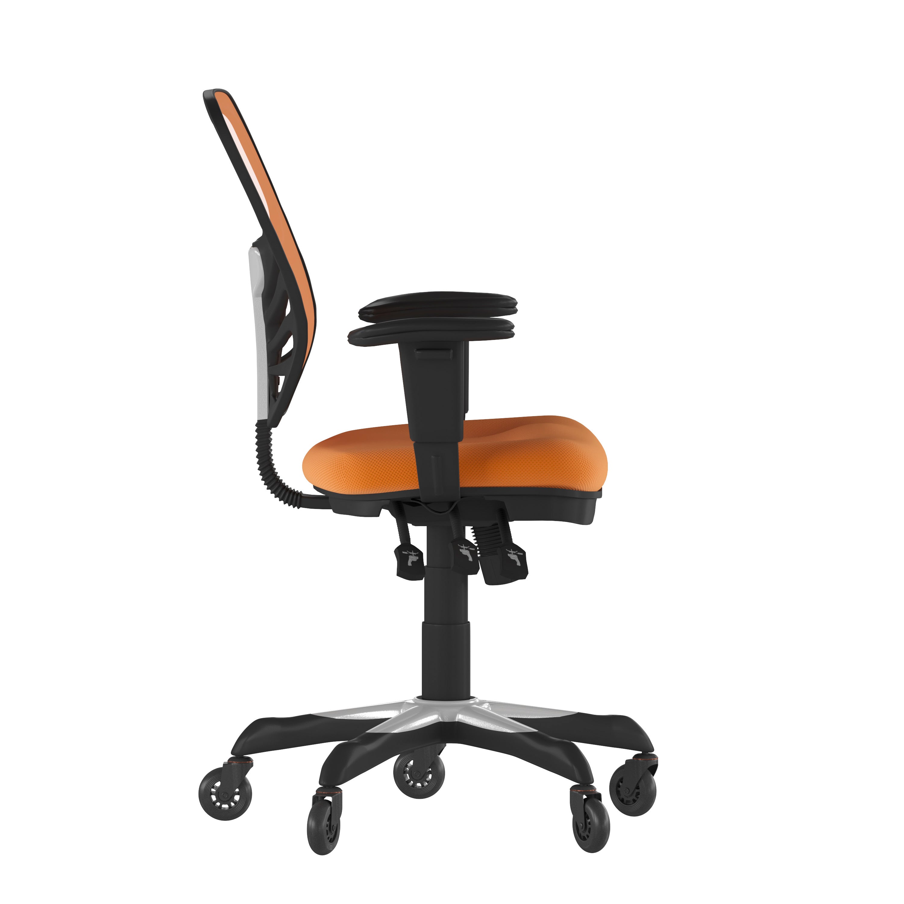 Nicholas Mid-Back Multifunction Executive Swivel Ergonomic Office Chair with Adjustable Arms and Transparent Roller Wheels