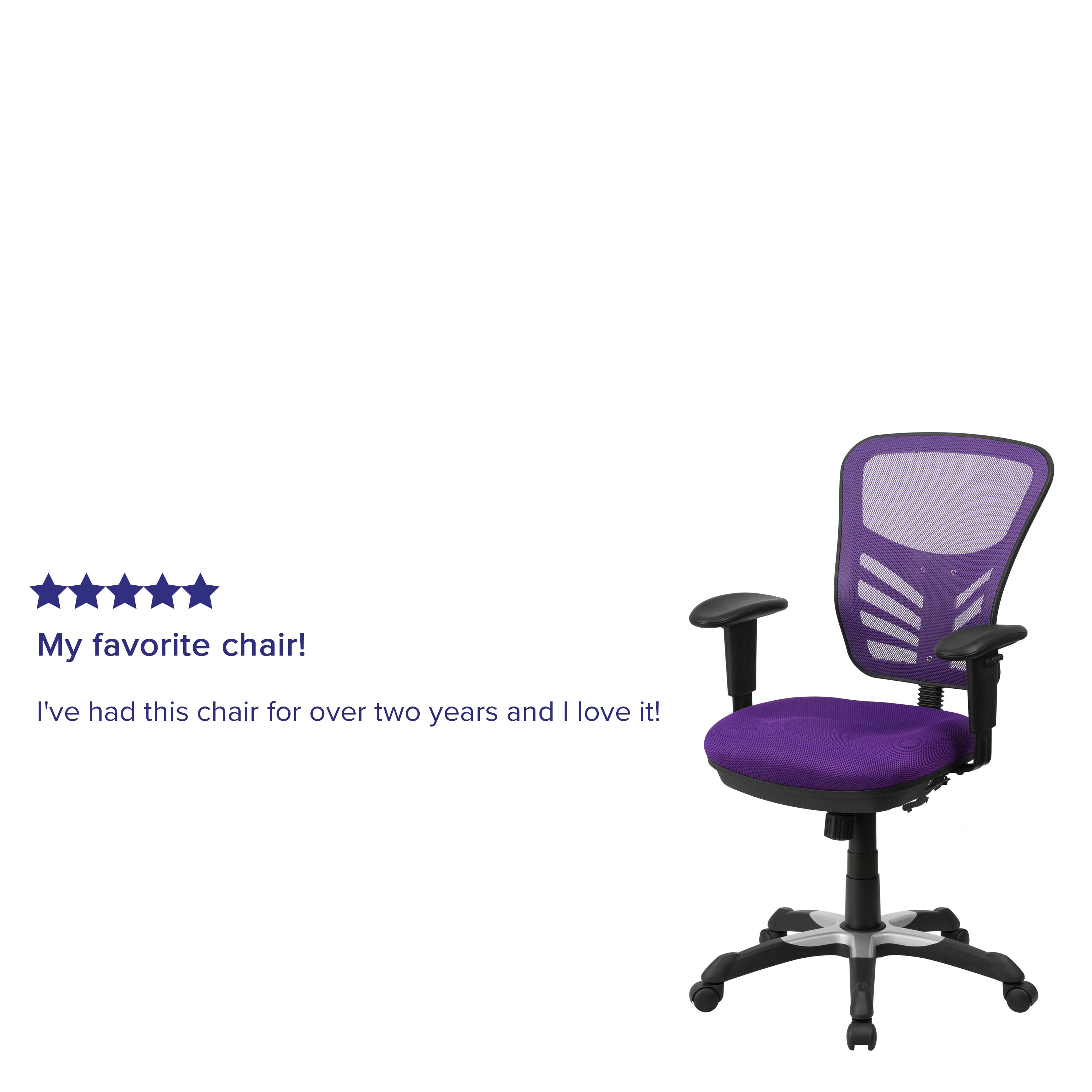 Mid-Back Mesh Multifunction Executive Swivel Ergonomic Office Chair with Adjustable Arms