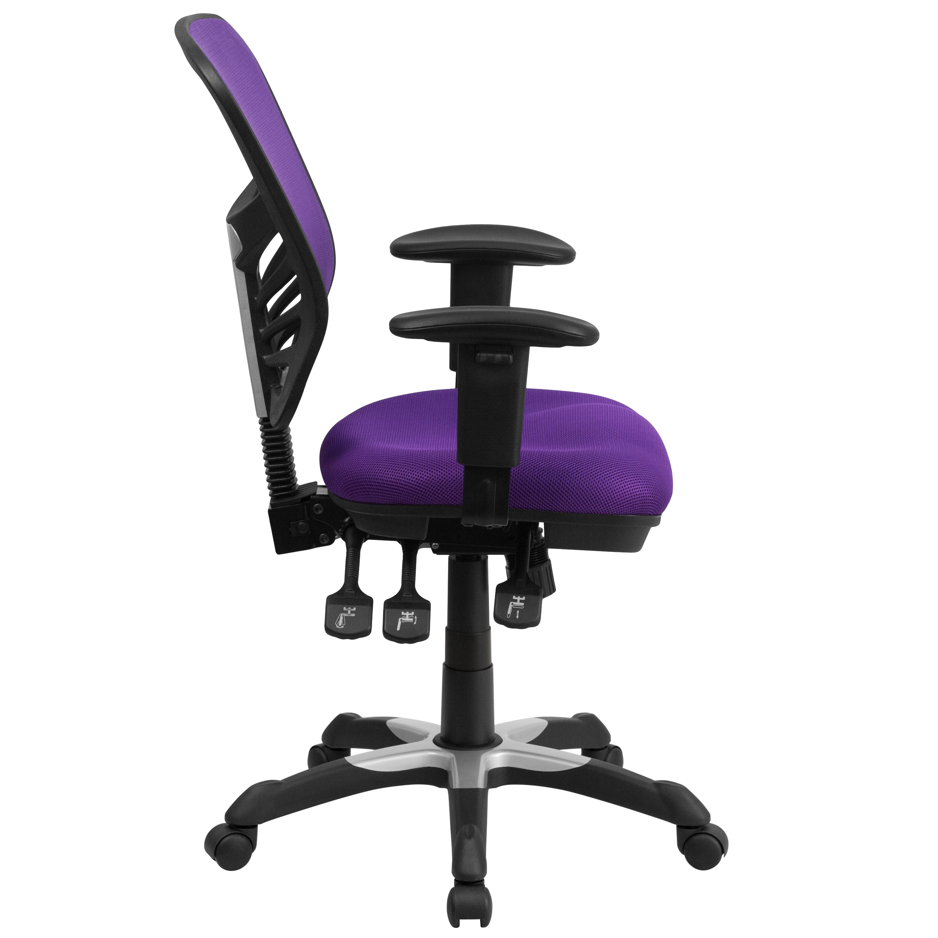 Mid-Back Mesh Multifunction Executive Swivel Ergonomic Office Chair with Adjustable Arms