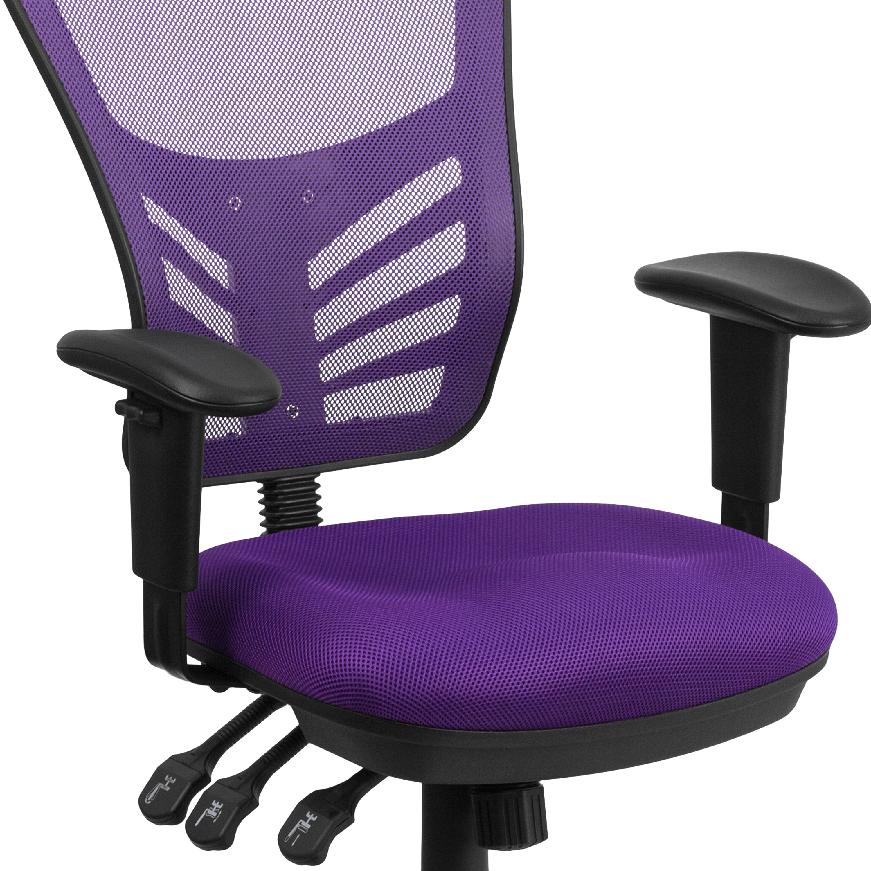 Mid-Back Mesh Multifunction Executive Swivel Ergonomic Office Chair with Adjustable Arms