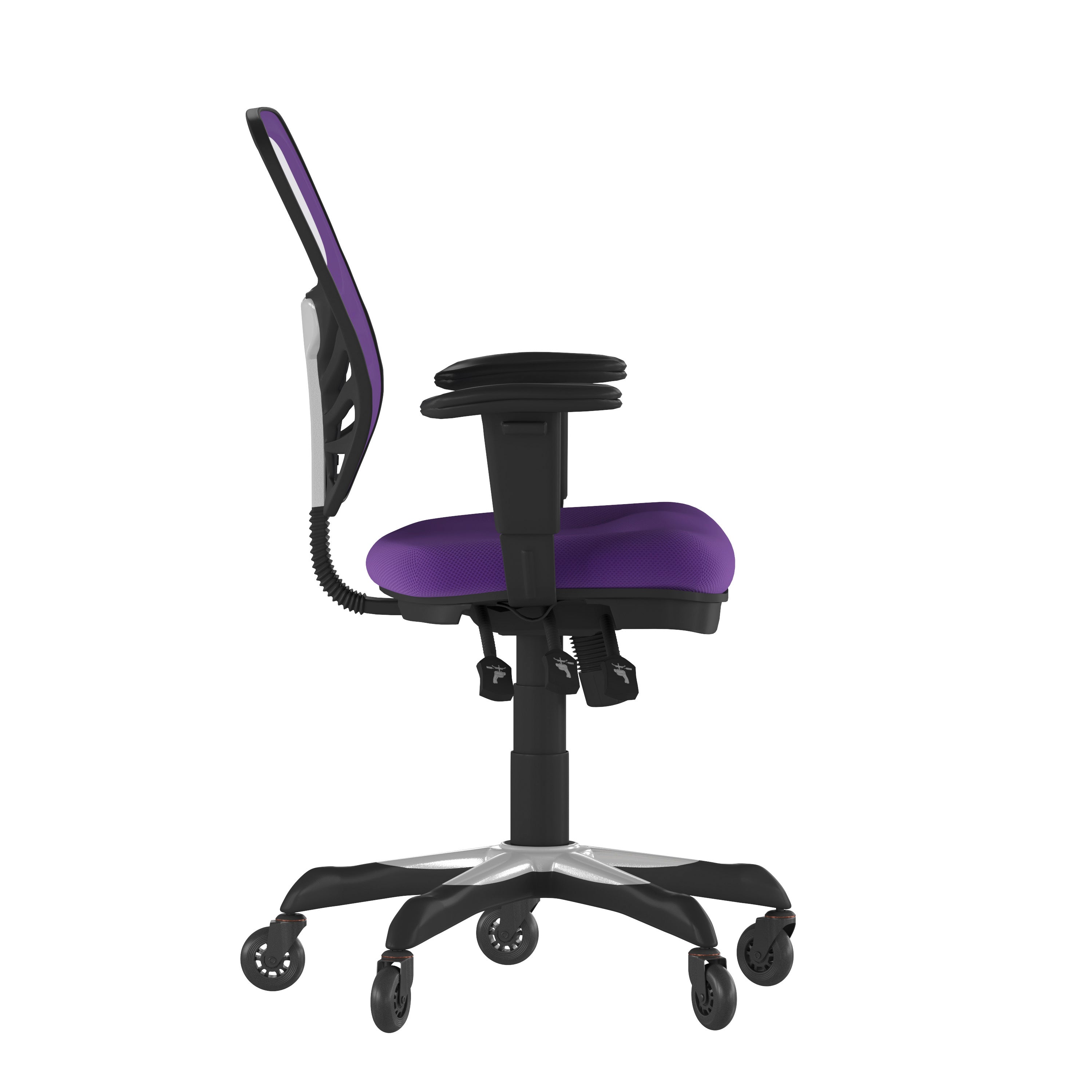 Nicholas Mid-Back Multifunction Executive Swivel Ergonomic Office Chair with Adjustable Arms and Transparent Roller Wheels