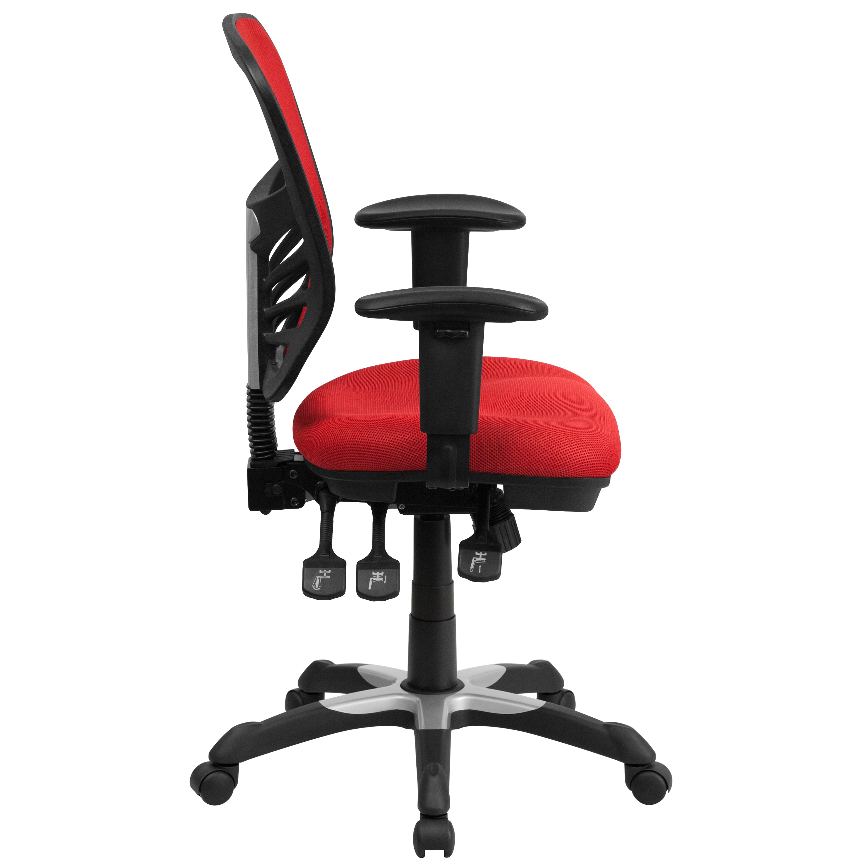 Mid-Back Mesh Multifunction Executive Swivel Ergonomic Office Chair with Adjustable Arms