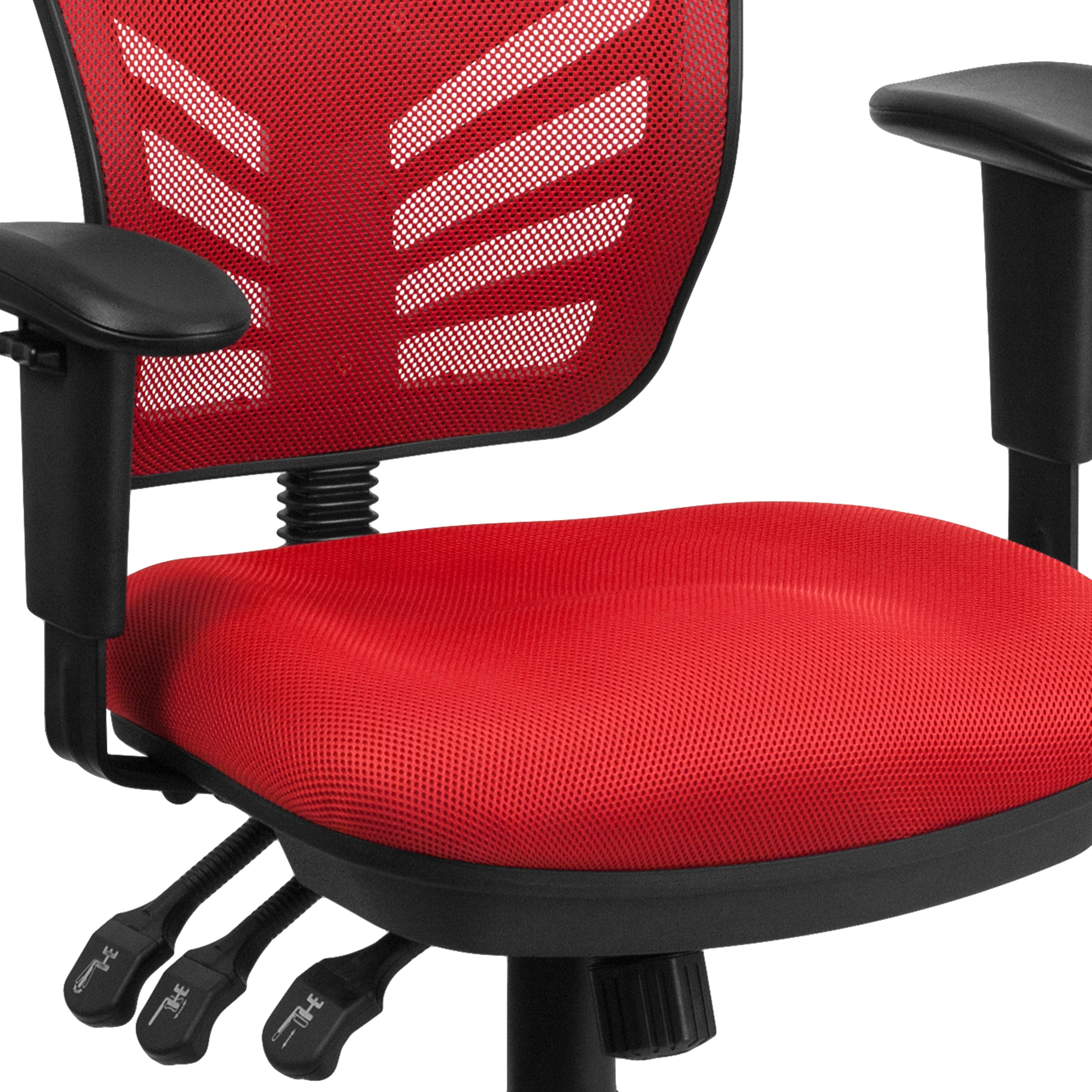 Mid-Back Mesh Multifunction Executive Swivel Ergonomic Office Chair with Adjustable Arms