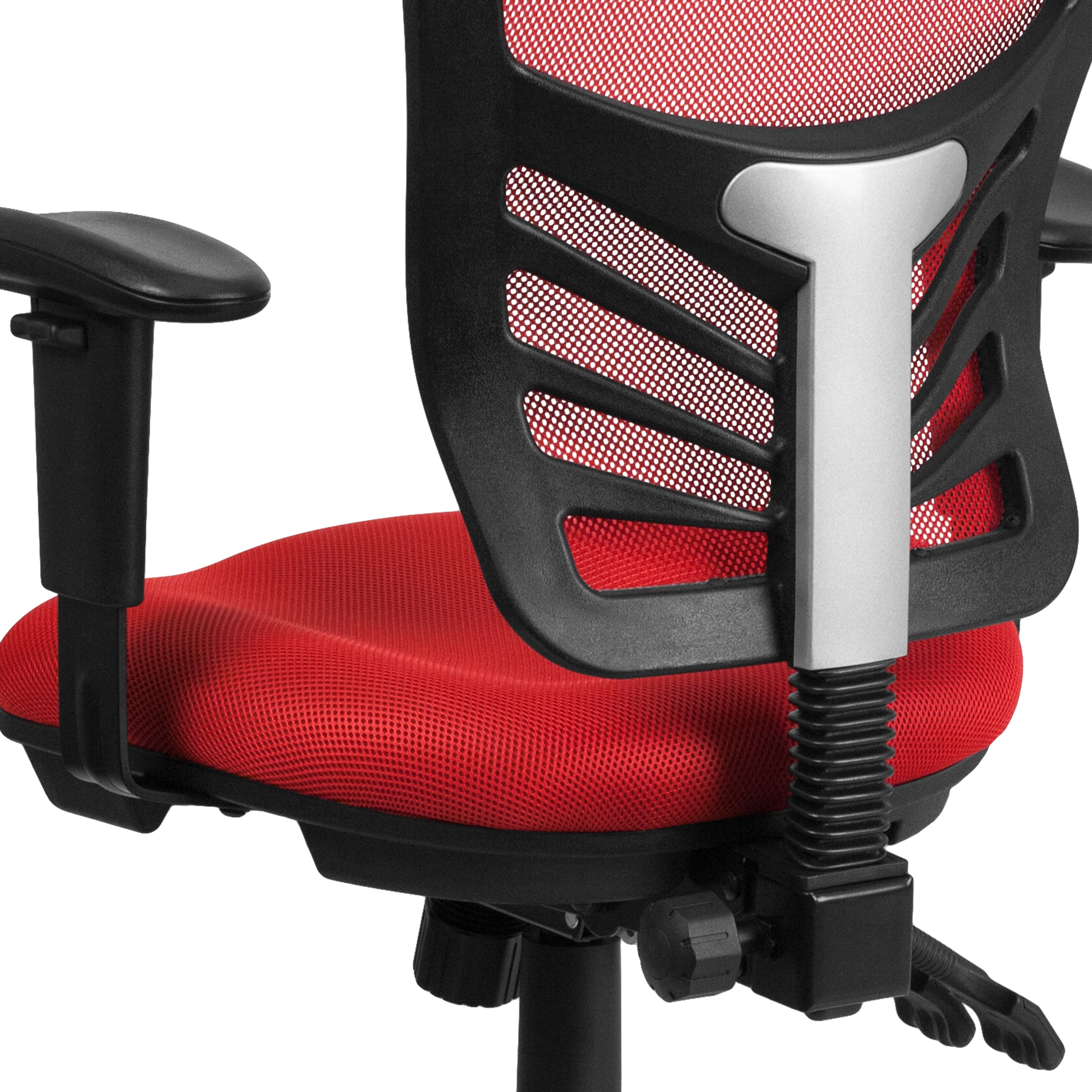 Mid-Back Mesh Multifunction Executive Swivel Ergonomic Office Chair with Adjustable Arms