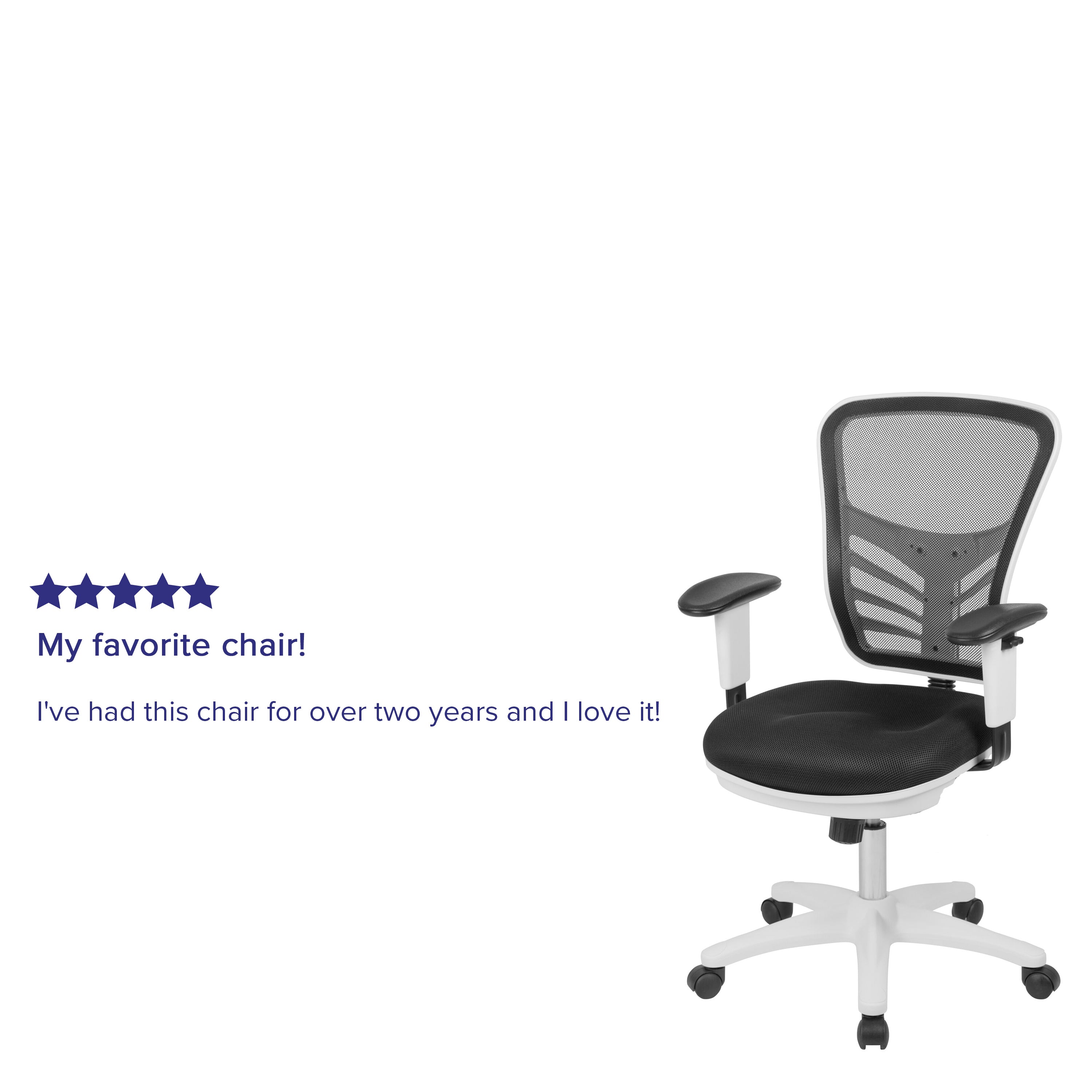 Mid-Back Mesh Multifunction Executive Swivel Ergonomic Office Chair with Adjustable Arms