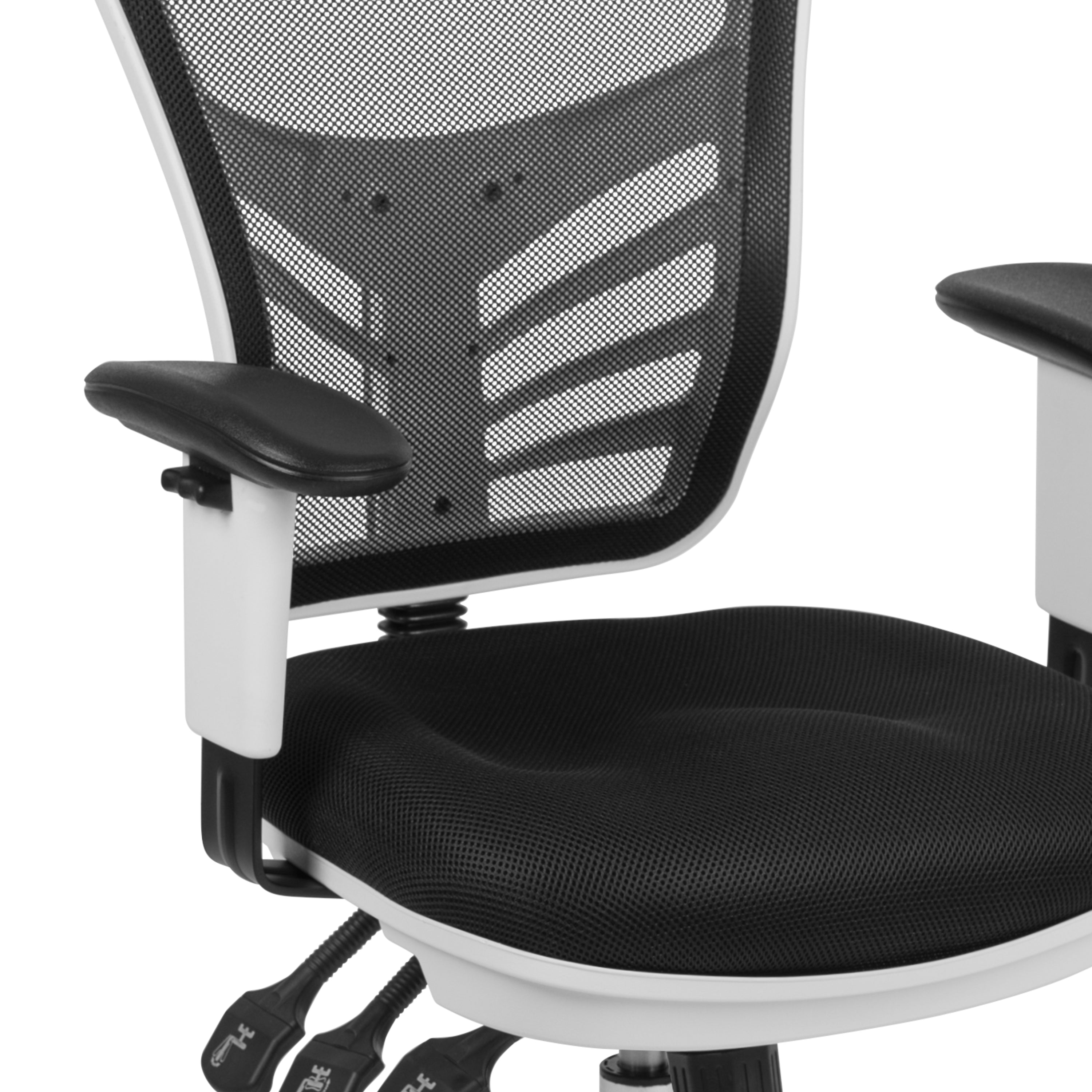 Mid-Back Mesh Multifunction Executive Swivel Ergonomic Office Chair with Adjustable Arms