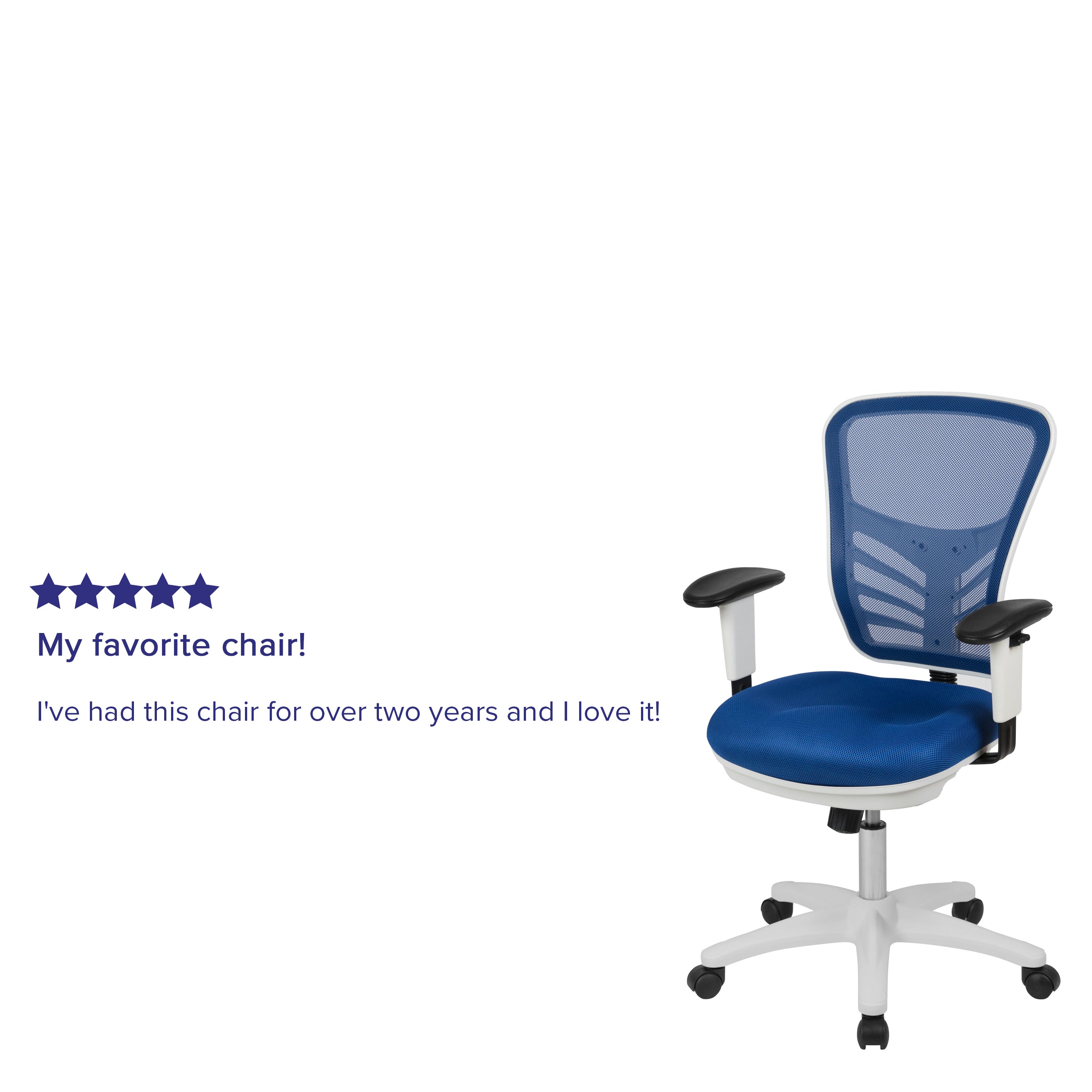 Mid-Back Mesh Multifunction Executive Swivel Ergonomic Office Chair with Adjustable Arms