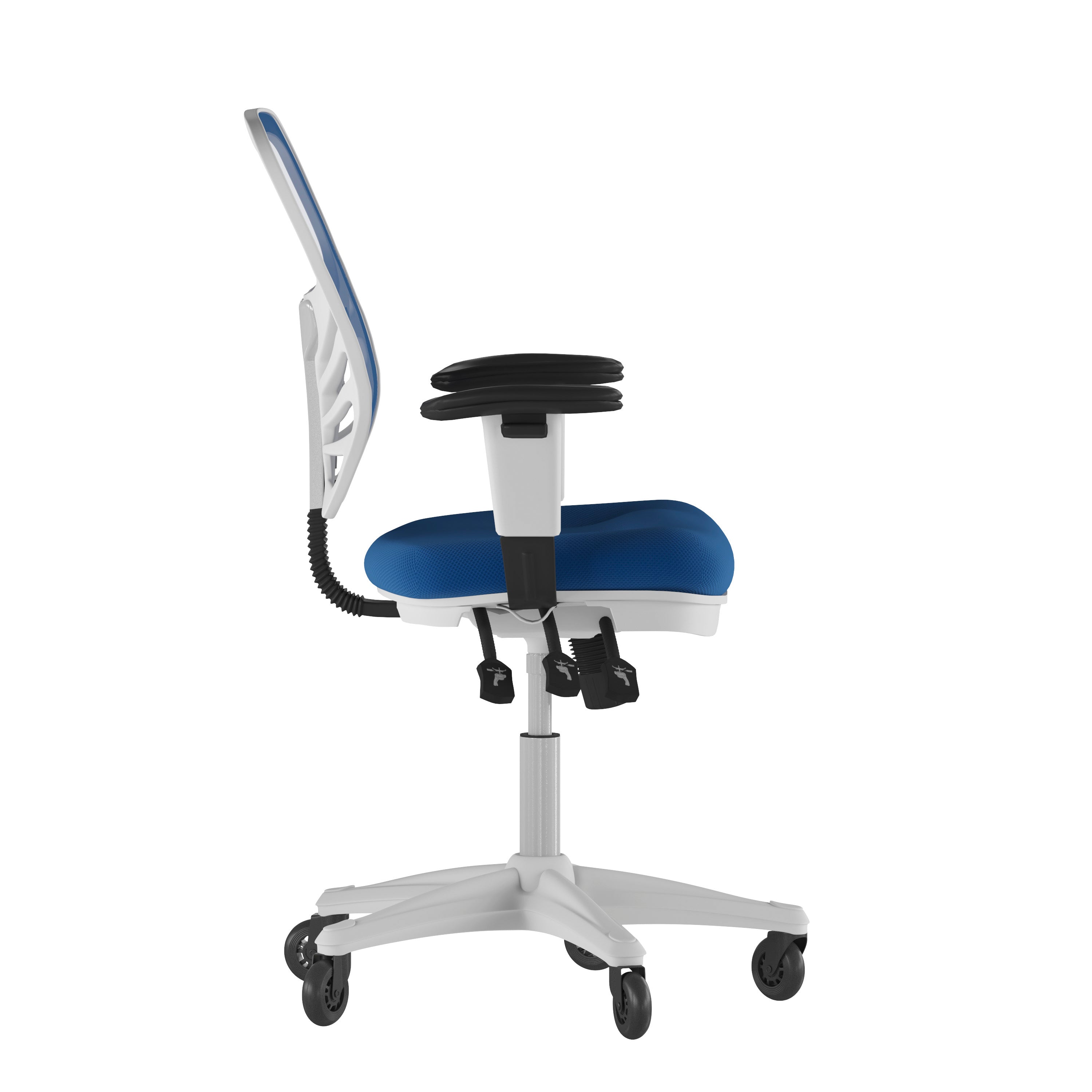 Nicholas Mid-Back Multifunction Executive Swivel Ergonomic Office Chair with Adjustable Arms and Transparent Roller Wheels