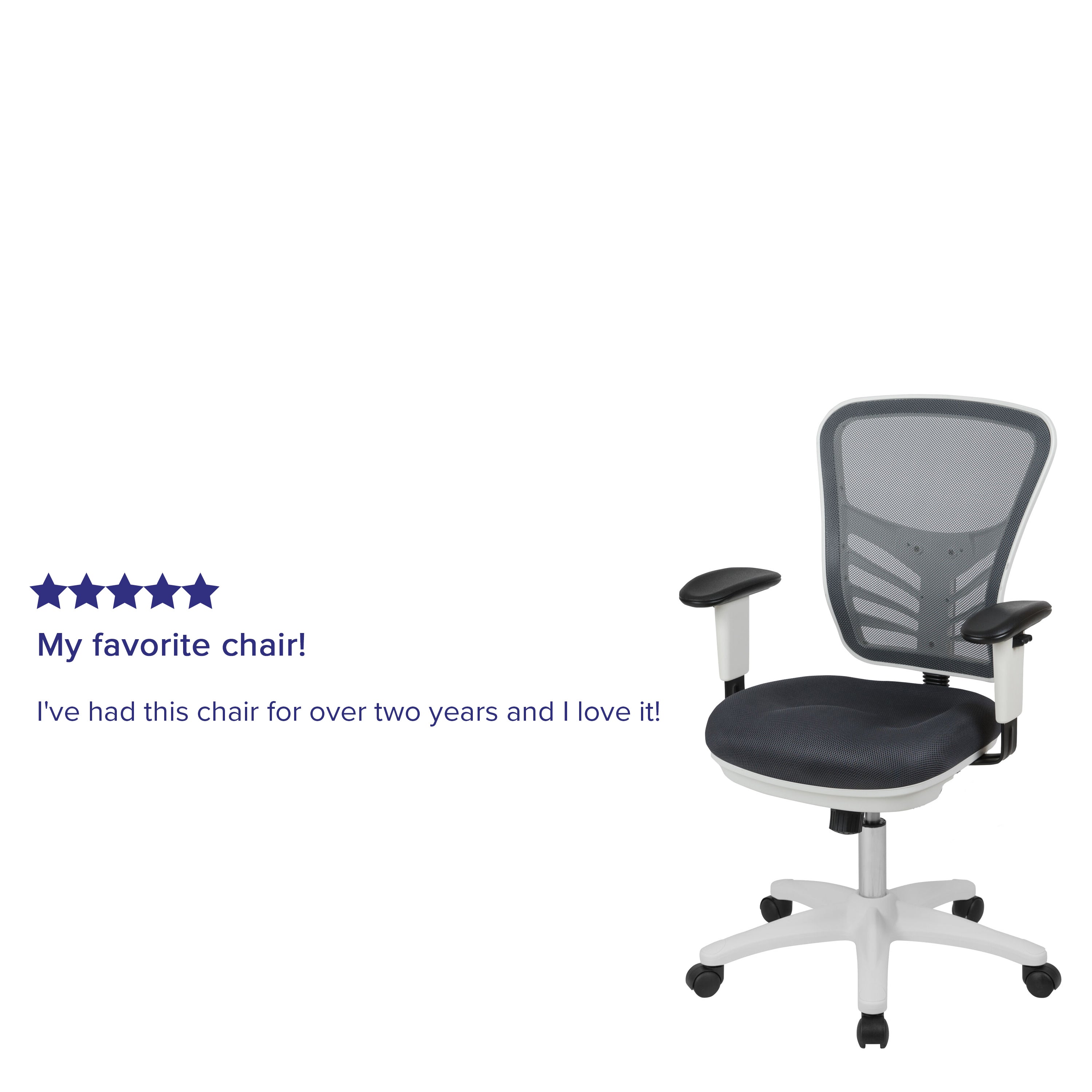 Mid-Back Mesh Multifunction Executive Swivel Ergonomic Office Chair with Adjustable Arms