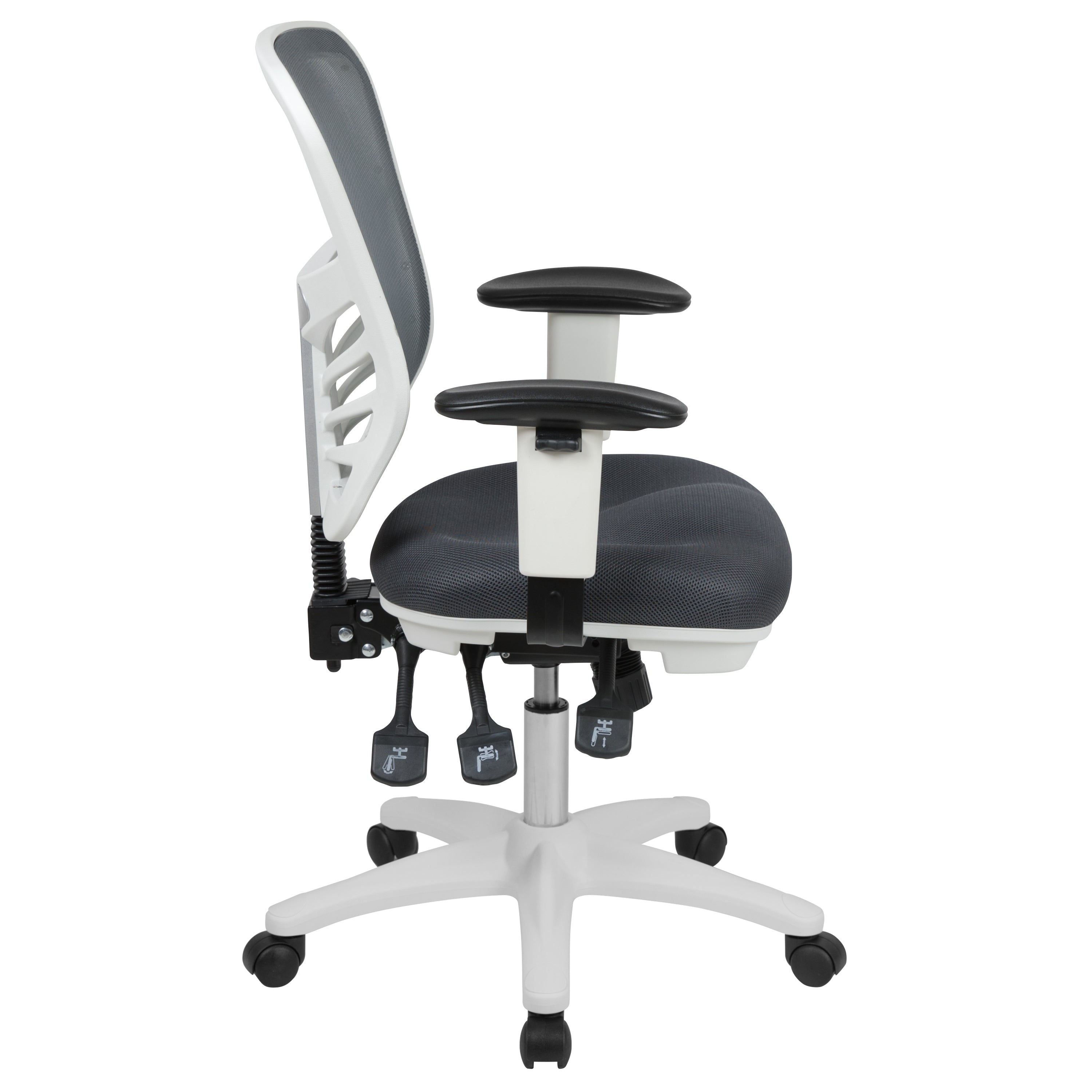 Mid-Back Mesh Multifunction Executive Swivel Ergonomic Office Chair with Adjustable Arms