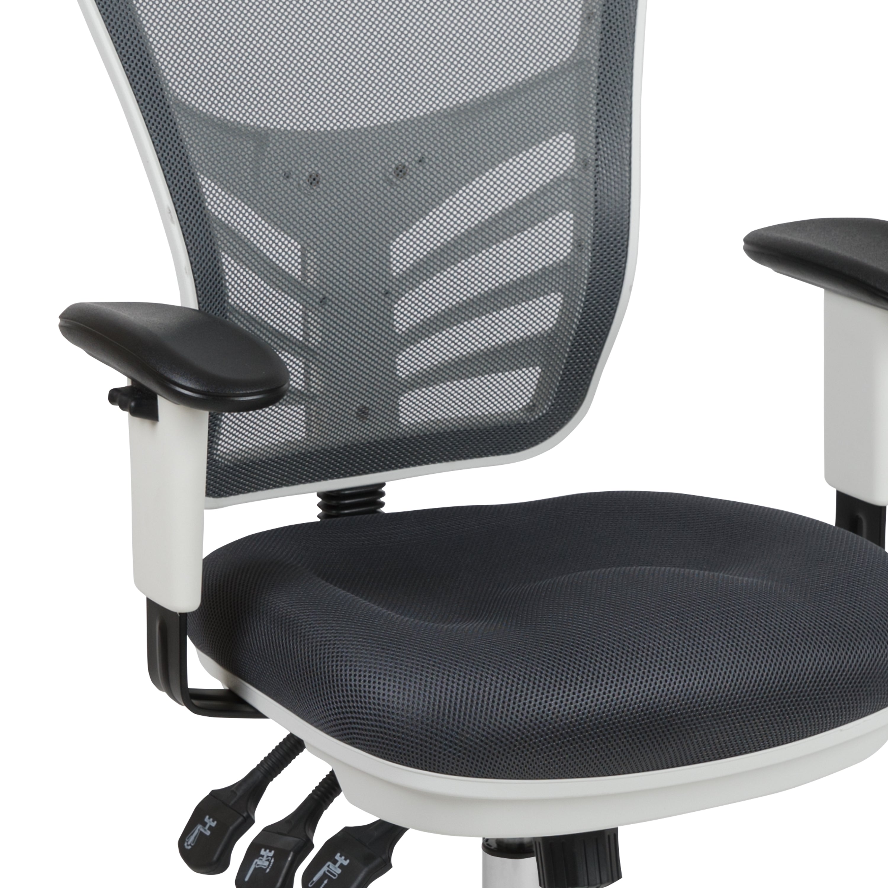 Mid-Back Mesh Multifunction Executive Swivel Ergonomic Office Chair with Adjustable Arms