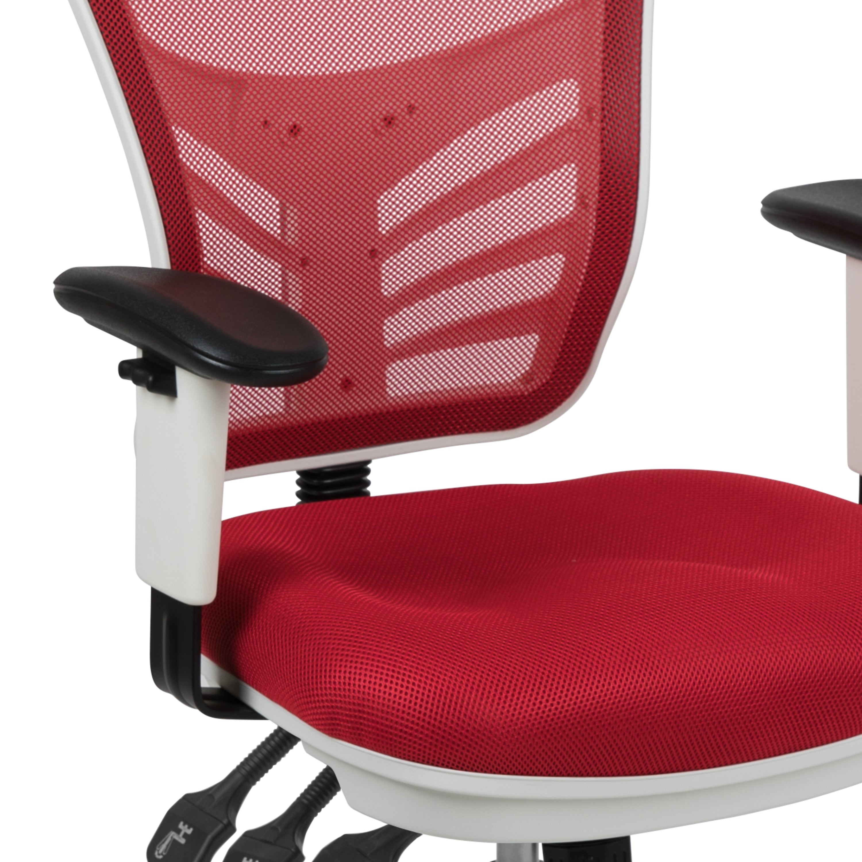 Mid-Back Mesh Multifunction Executive Swivel Ergonomic Office Chair with Adjustable Arms