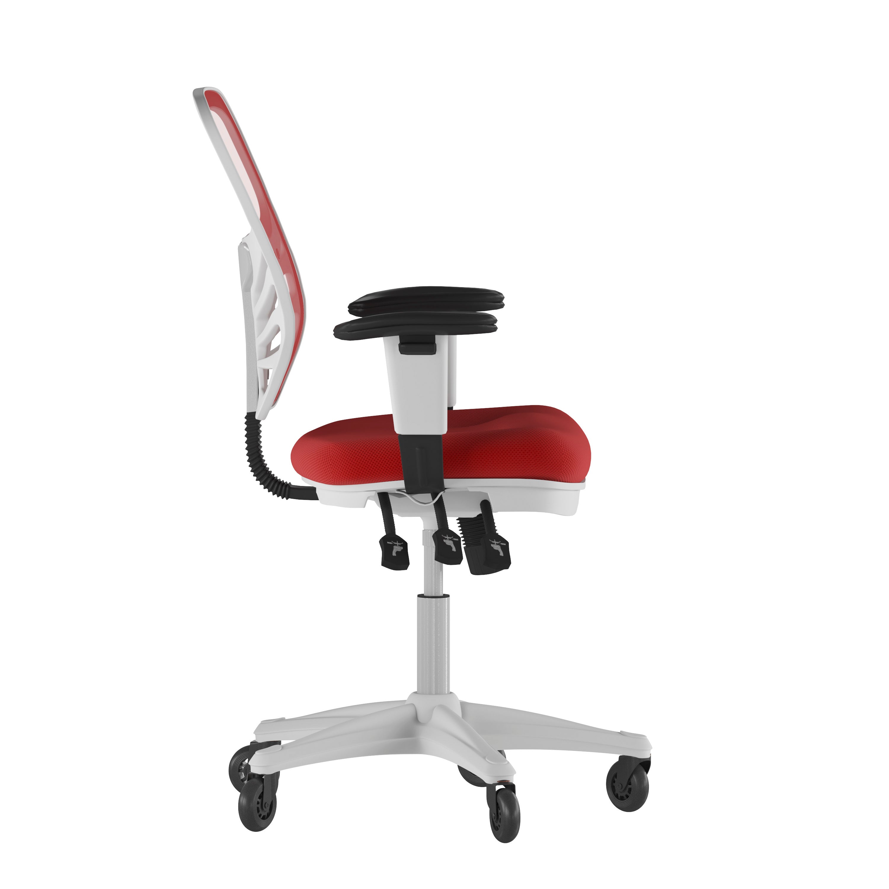Nicholas Mid-Back Multifunction Executive Swivel Ergonomic Office Chair with Adjustable Arms and Transparent Roller Wheels
