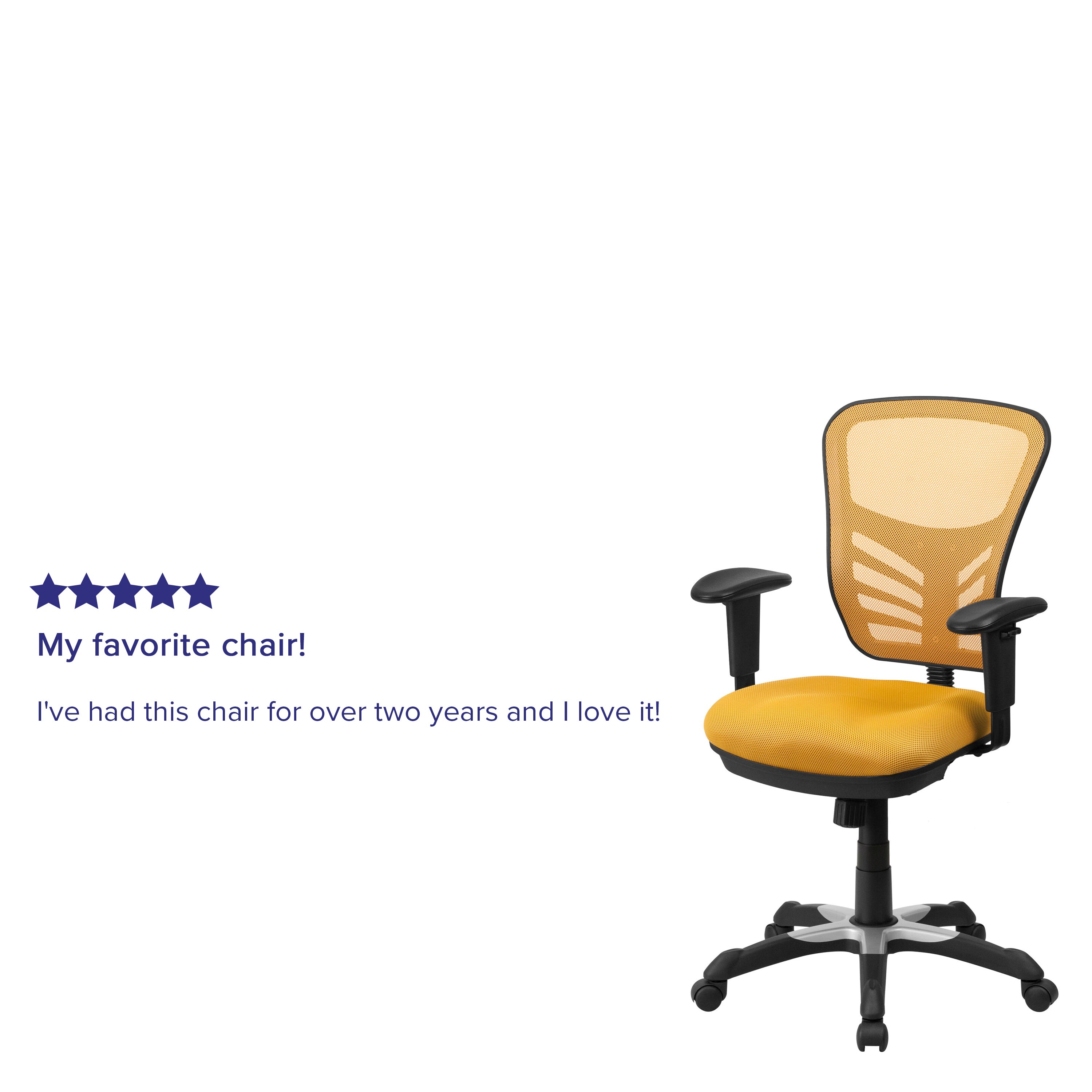 Mid-Back Mesh Multifunction Executive Swivel Ergonomic Office Chair with Adjustable Arms