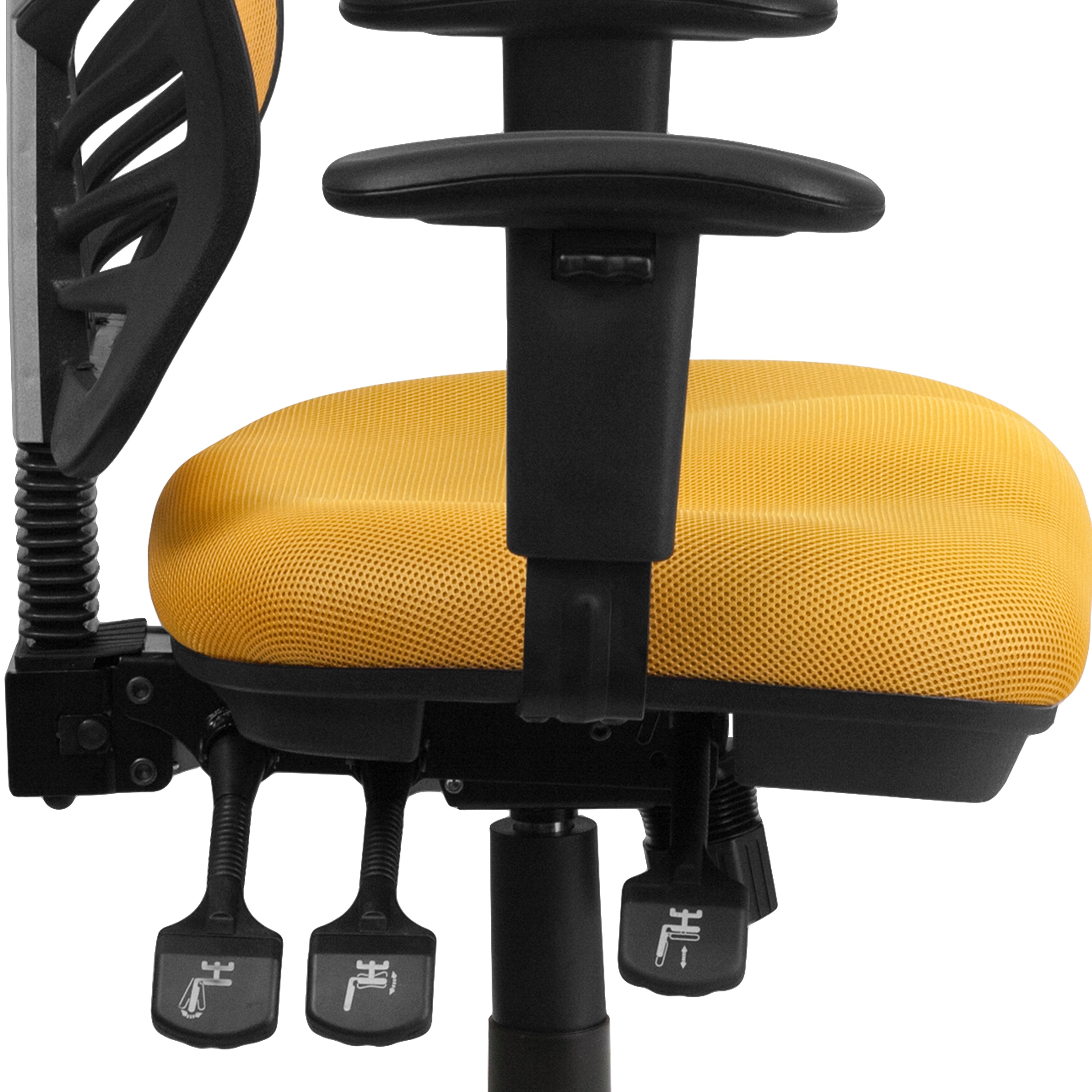 Mid-Back Mesh Multifunction Executive Swivel Ergonomic Office Chair with Adjustable Arms