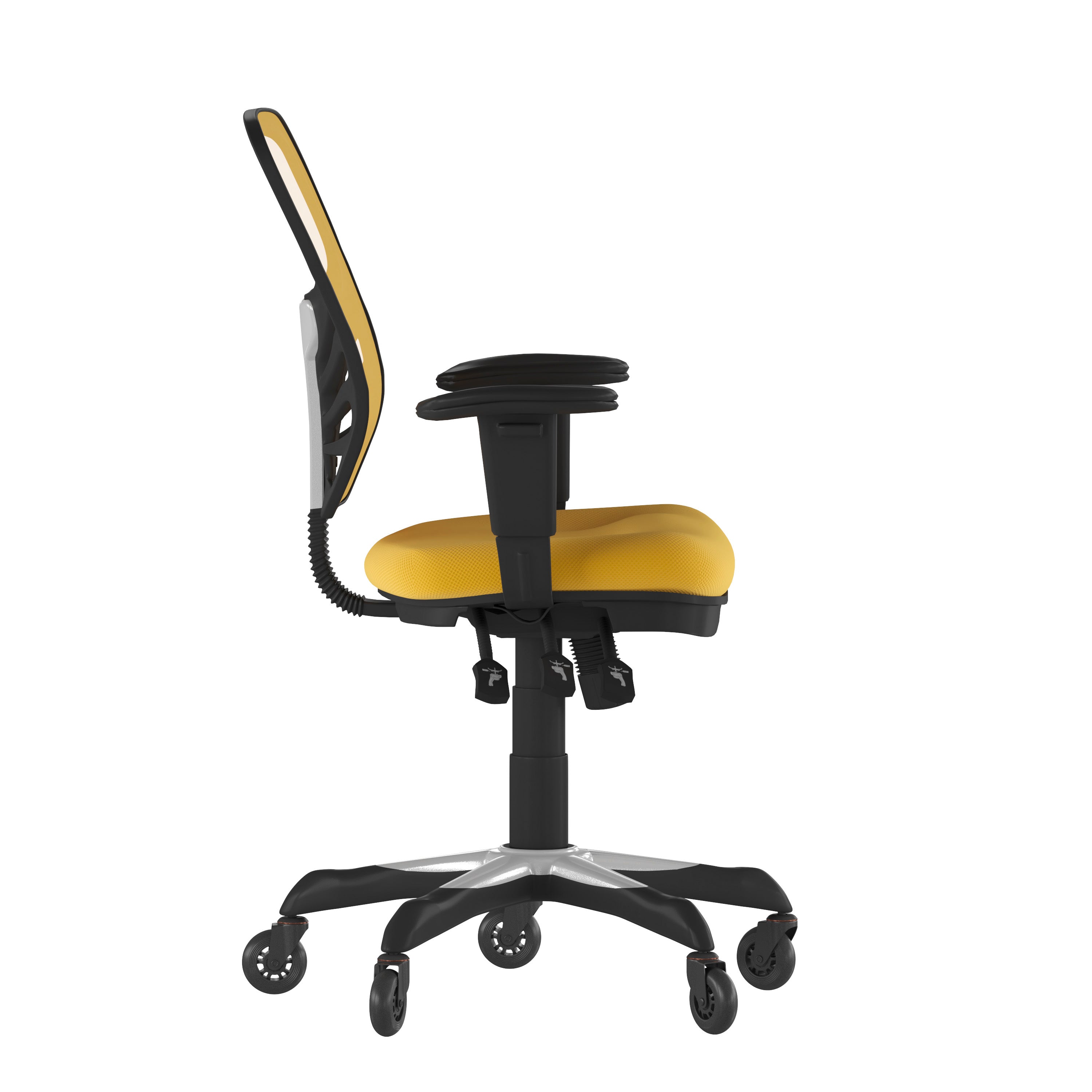 Nicholas Mid-Back Multifunction Executive Swivel Ergonomic Office Chair with Adjustable Arms and Transparent Roller Wheels
