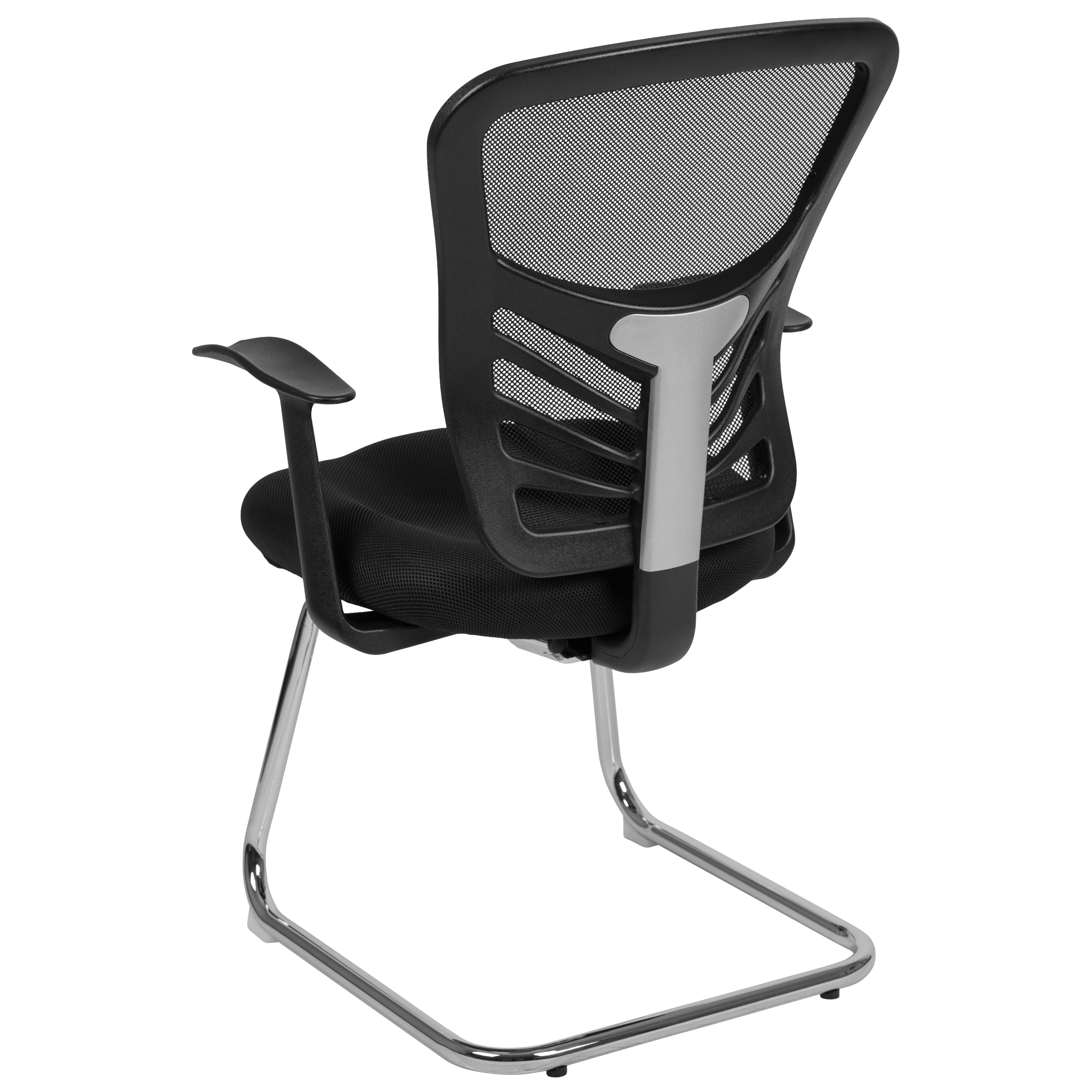 Mesh Side Reception Chair with Chrome Sled Base