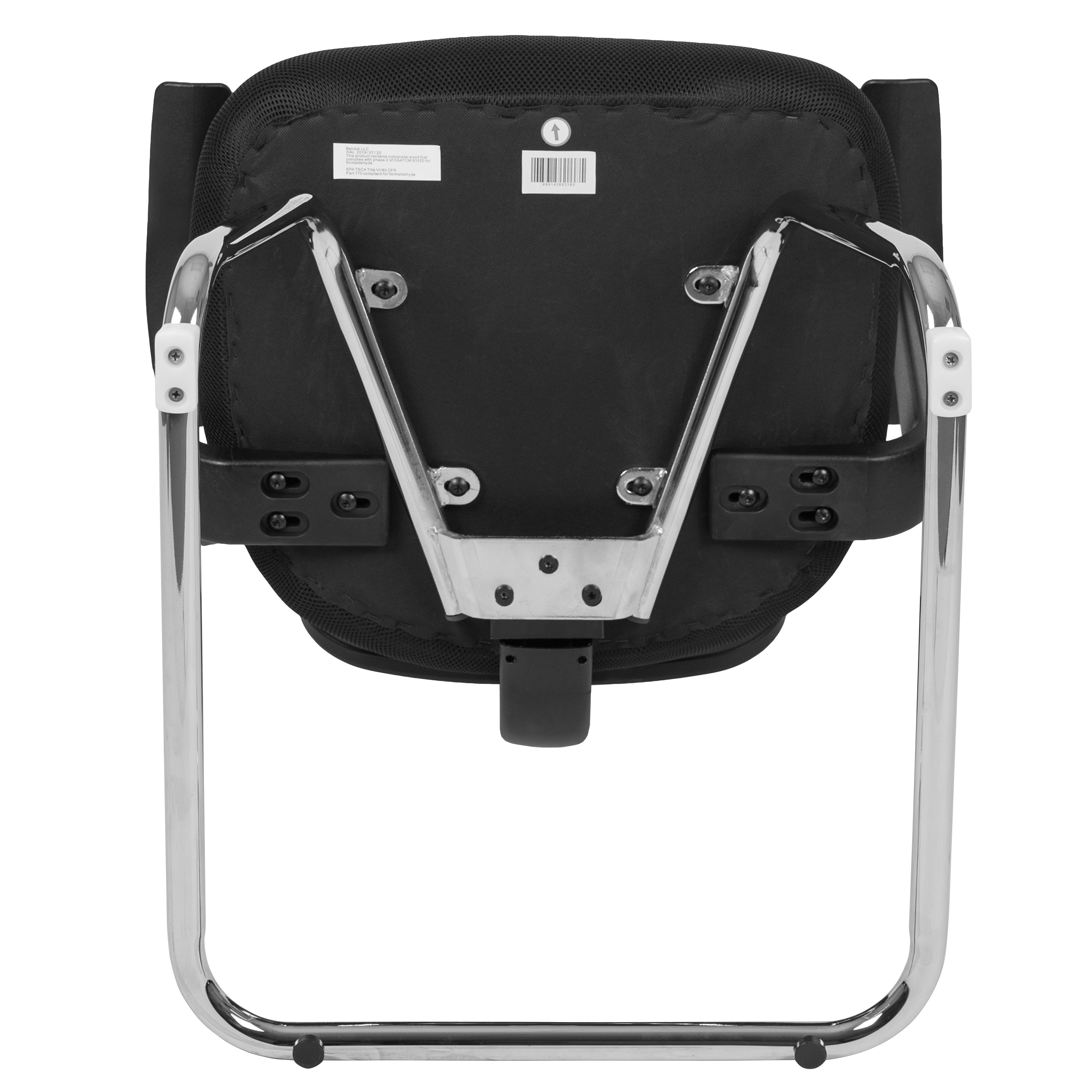 Mesh Side Reception Chair with Chrome Sled Base