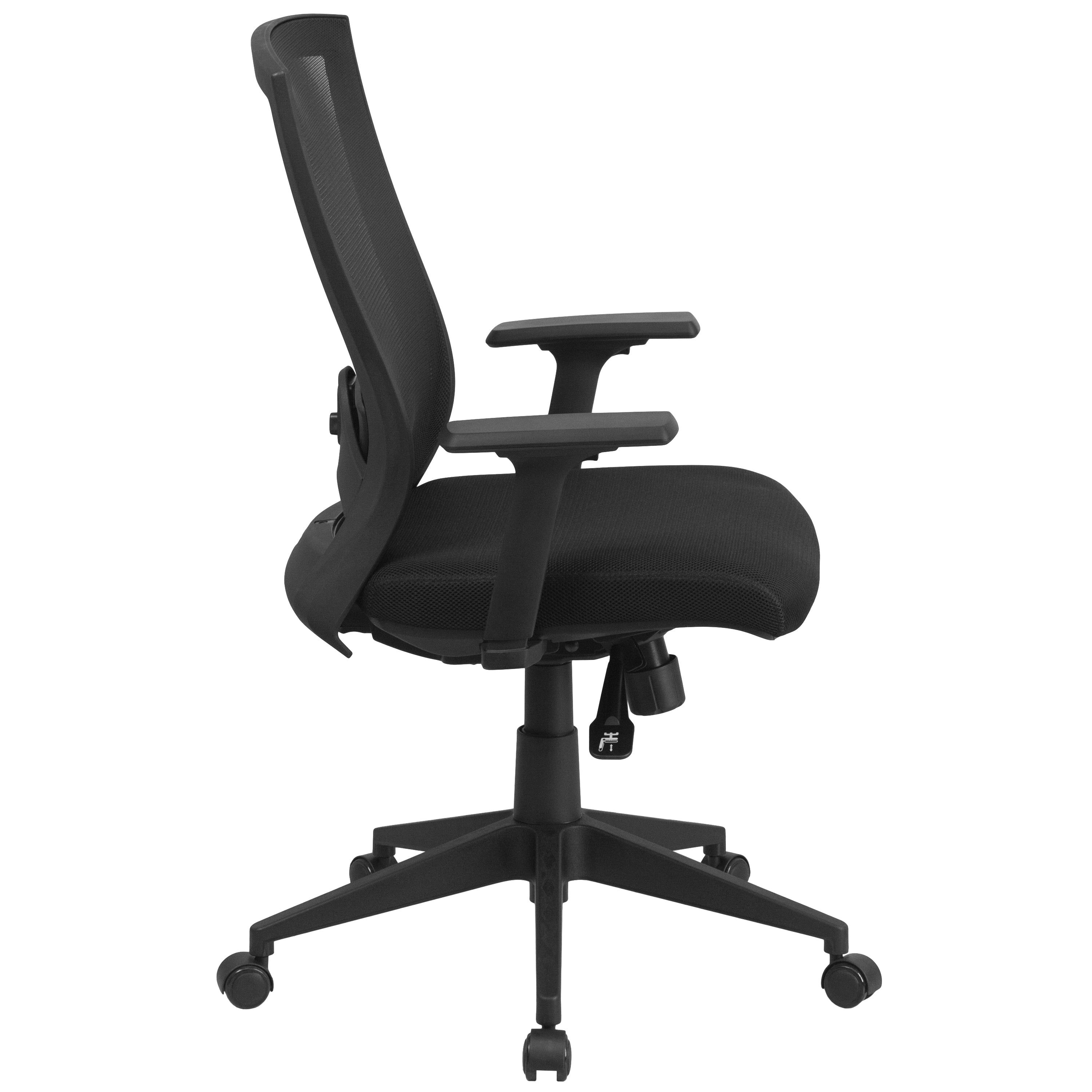 Mid-Back Mesh Executive Swivel Ergonomic Office Chair with Back Angle Adjustment and Adjustable Arms-Office Chair-Flash Furniture-Wall2Wall Furnishings