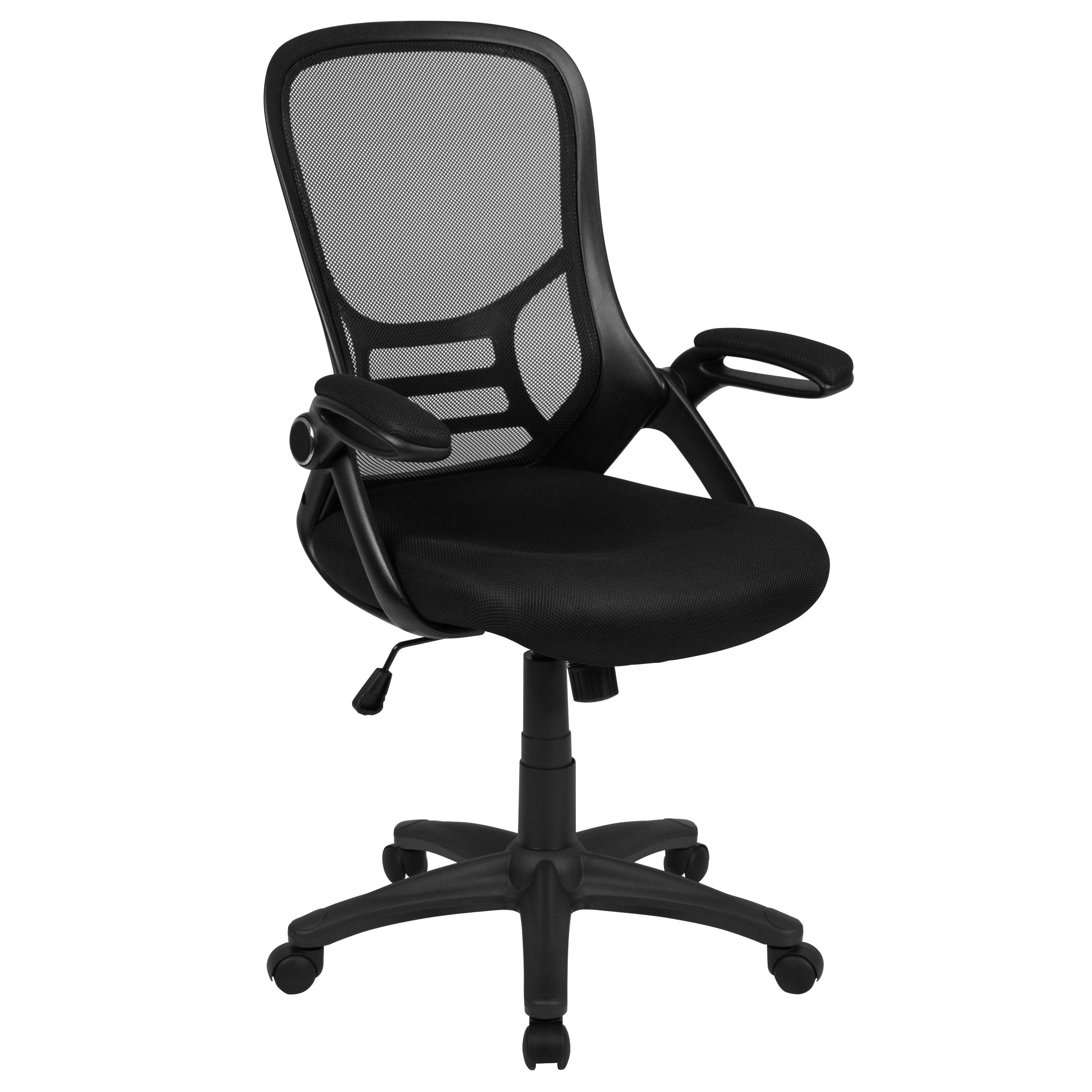 High Back Mesh Ergonomic Swivel Office Chair with Flip-up Arms-Mesh Executive Office Chair-Flash Furniture-Wall2Wall Furnishings