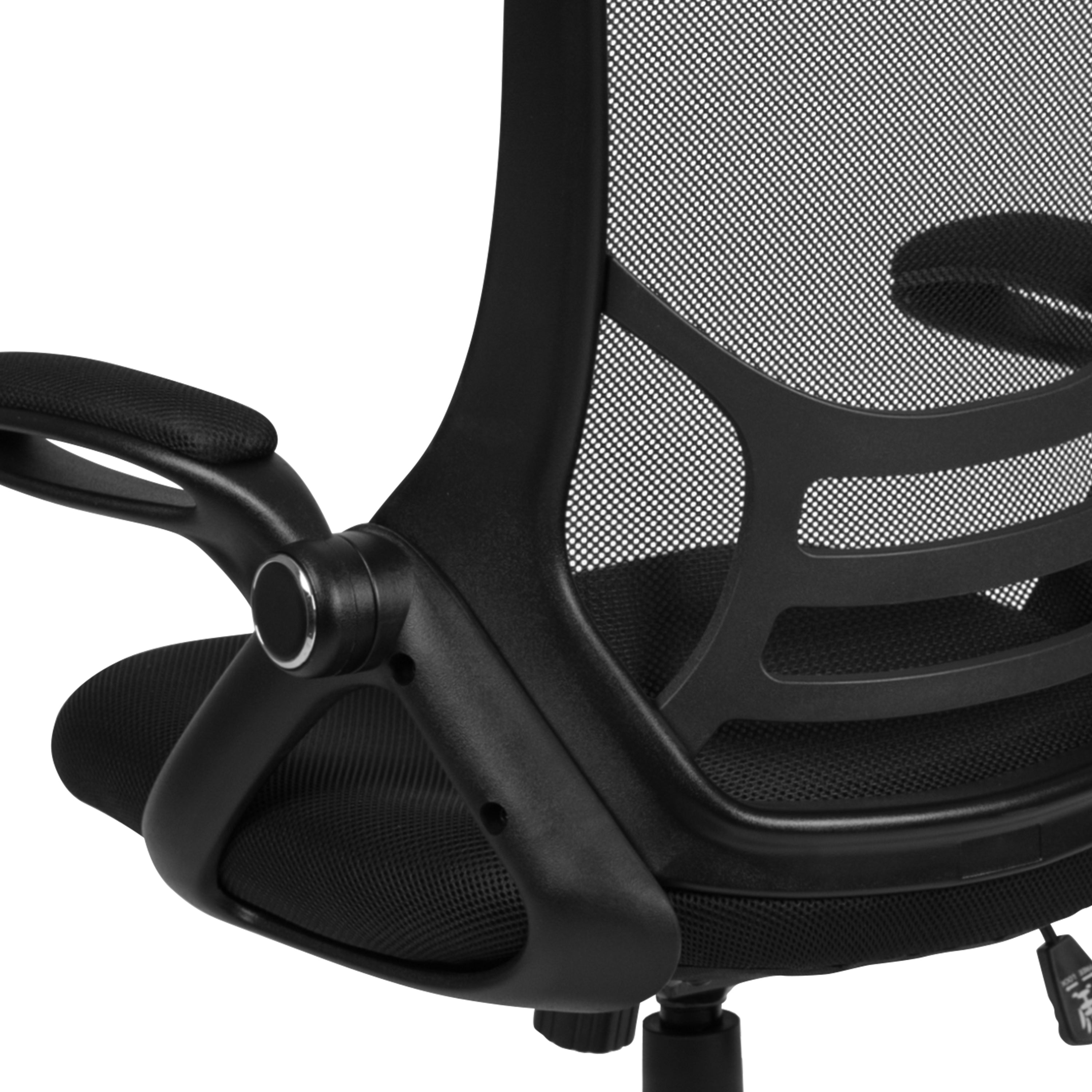 High Back Mesh Ergonomic Swivel Office Chair with Flip-up Arms