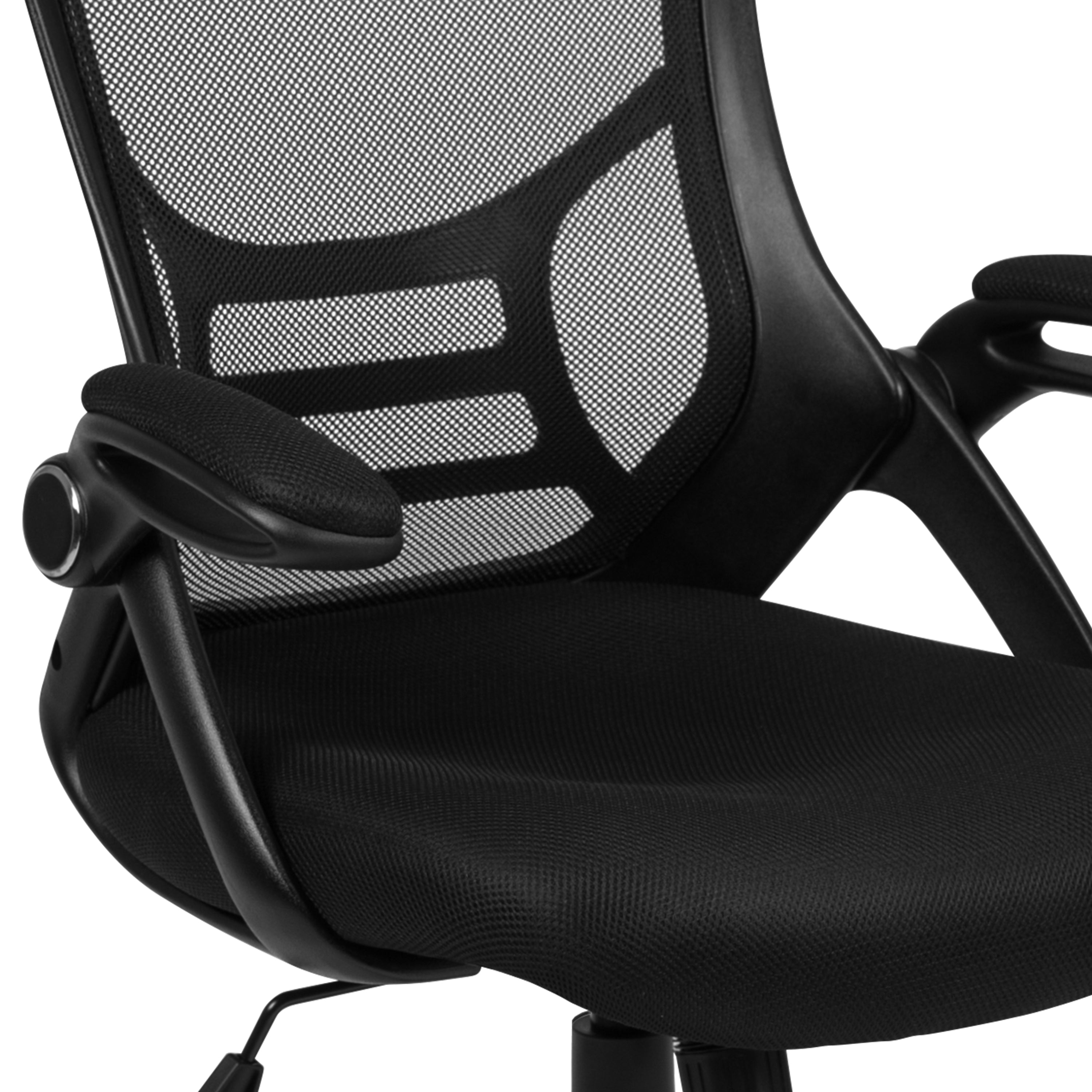 High Back Mesh Ergonomic Swivel Office Chair with Flip-up Arms