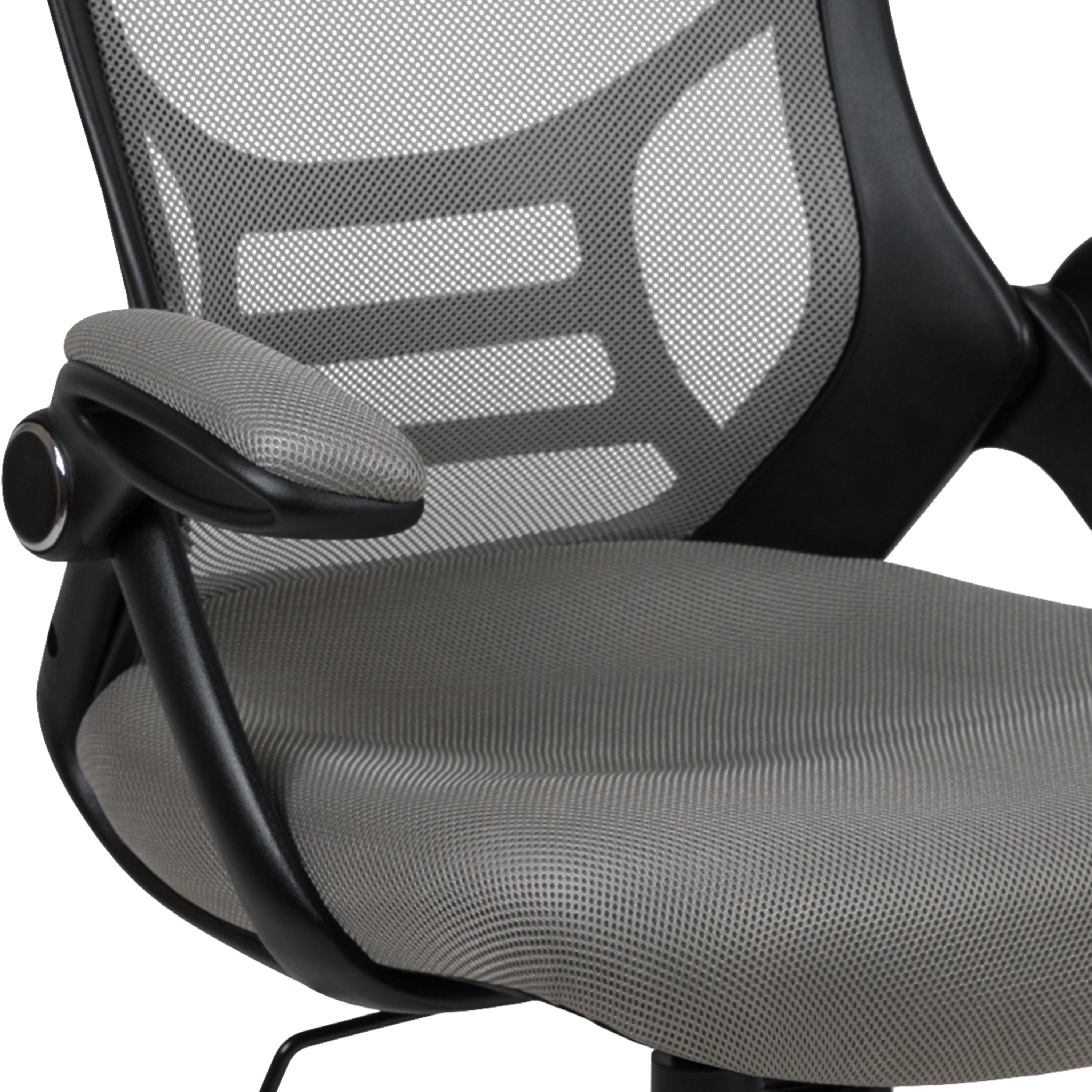 High Back Mesh Ergonomic Swivel Office Chair with Flip-up Arms