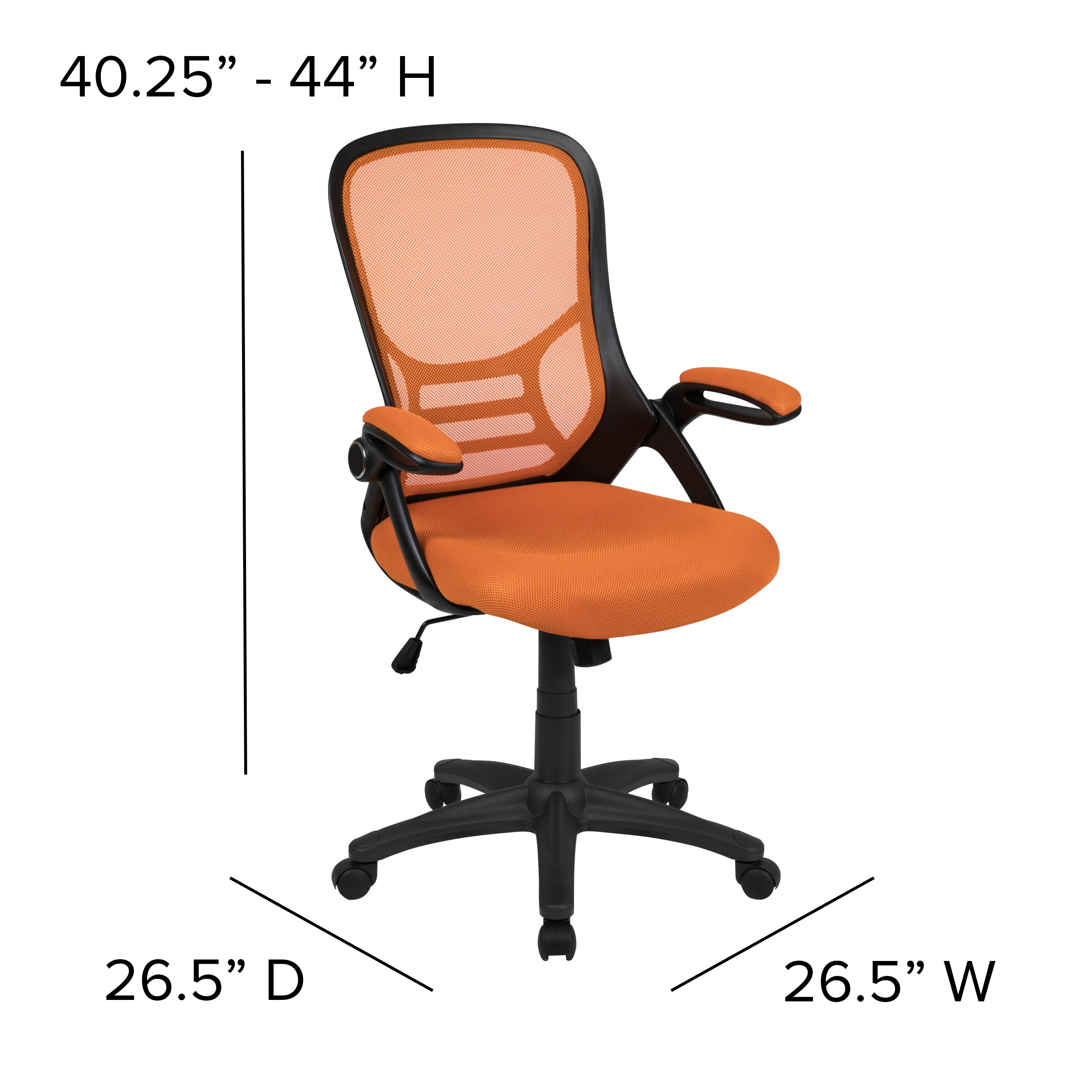 High Back Mesh Ergonomic Swivel Office Chair with Flip-up Arms