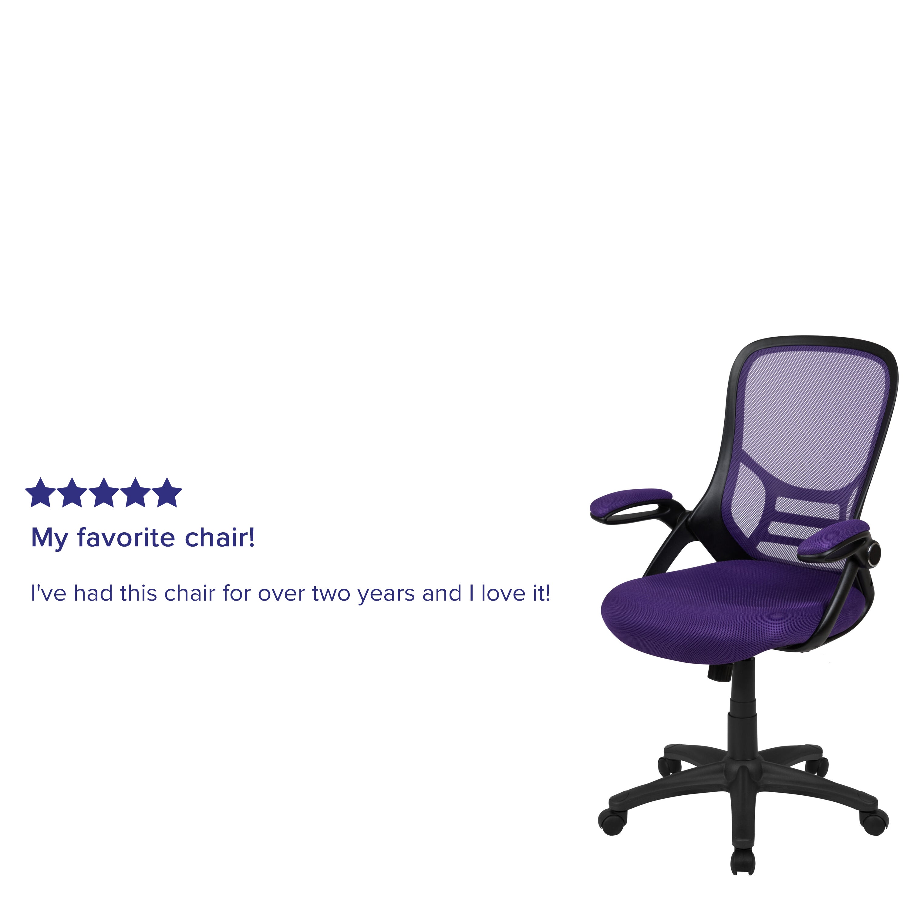 High Back Mesh Ergonomic Swivel Office Chair with Flip-up Arms