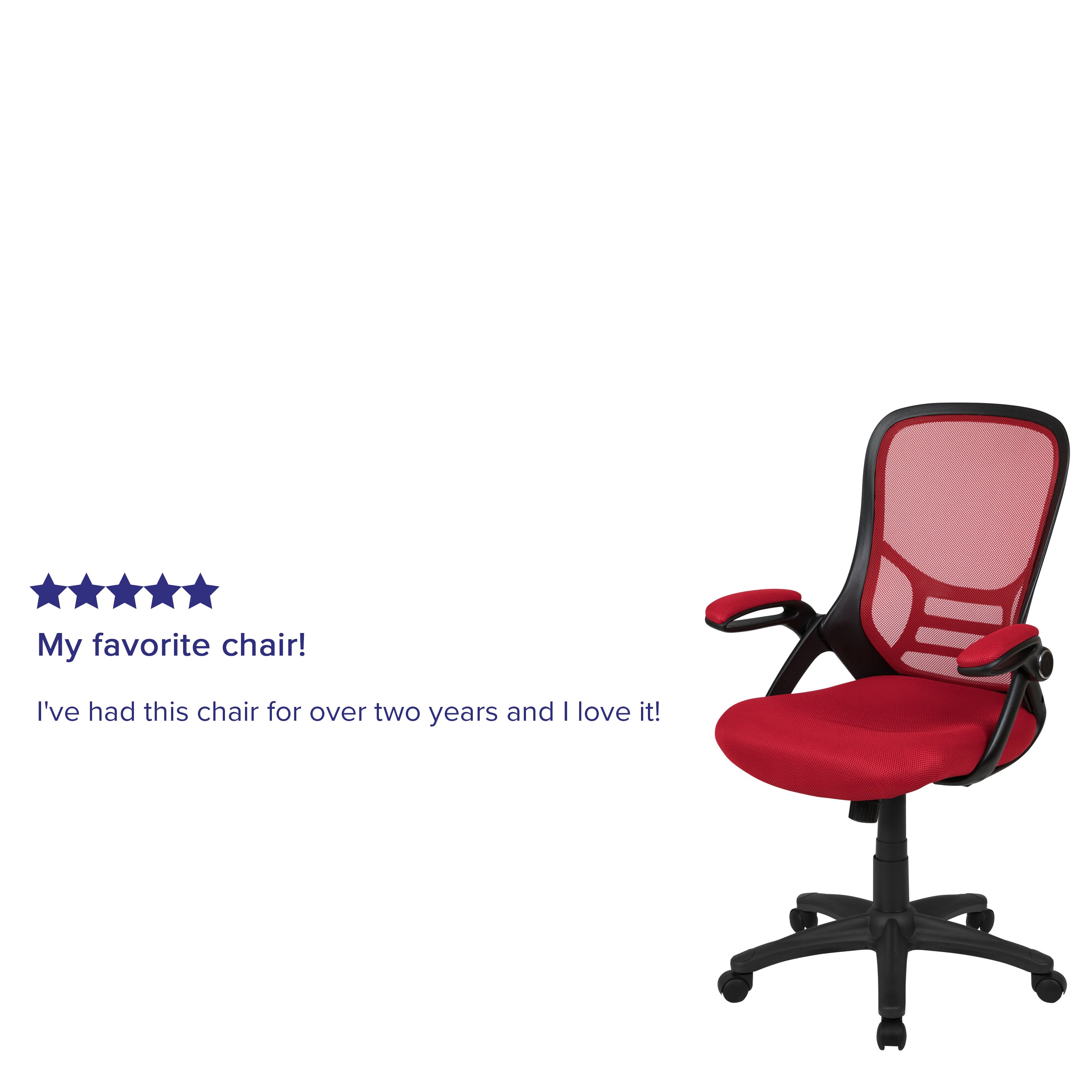 High Back Mesh Ergonomic Swivel Office Chair with Flip-up Arms