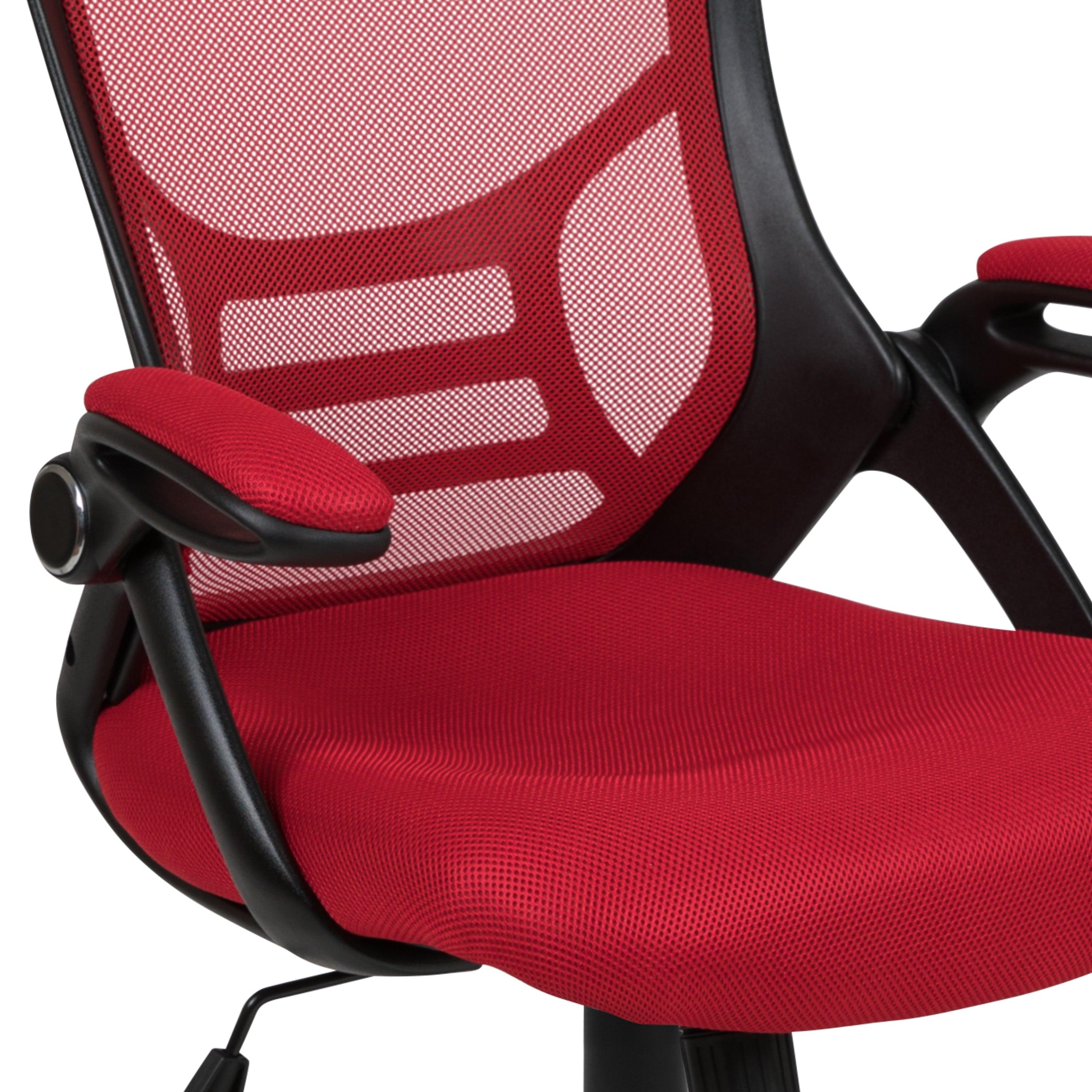 High Back Mesh Ergonomic Swivel Office Chair with Flip-up Arms