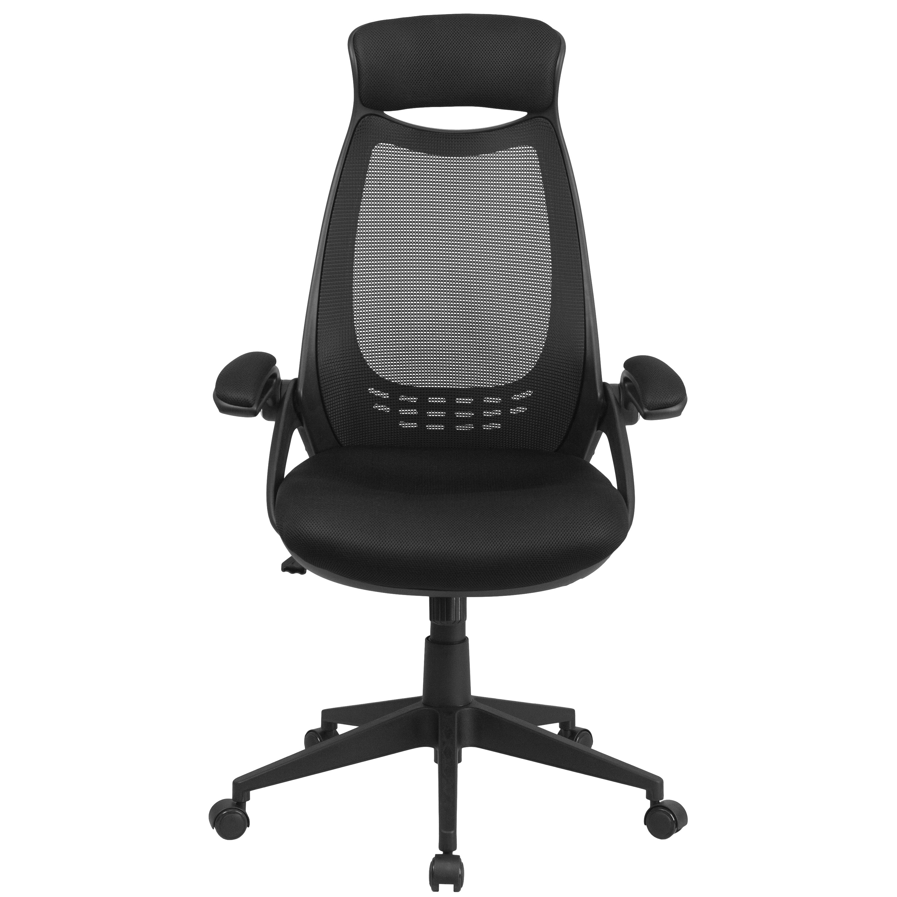 High Back Mesh Executive Swivel Office Chair with Flip-Up Arms-Office Chair-Flash Furniture-Wall2Wall Furnishings