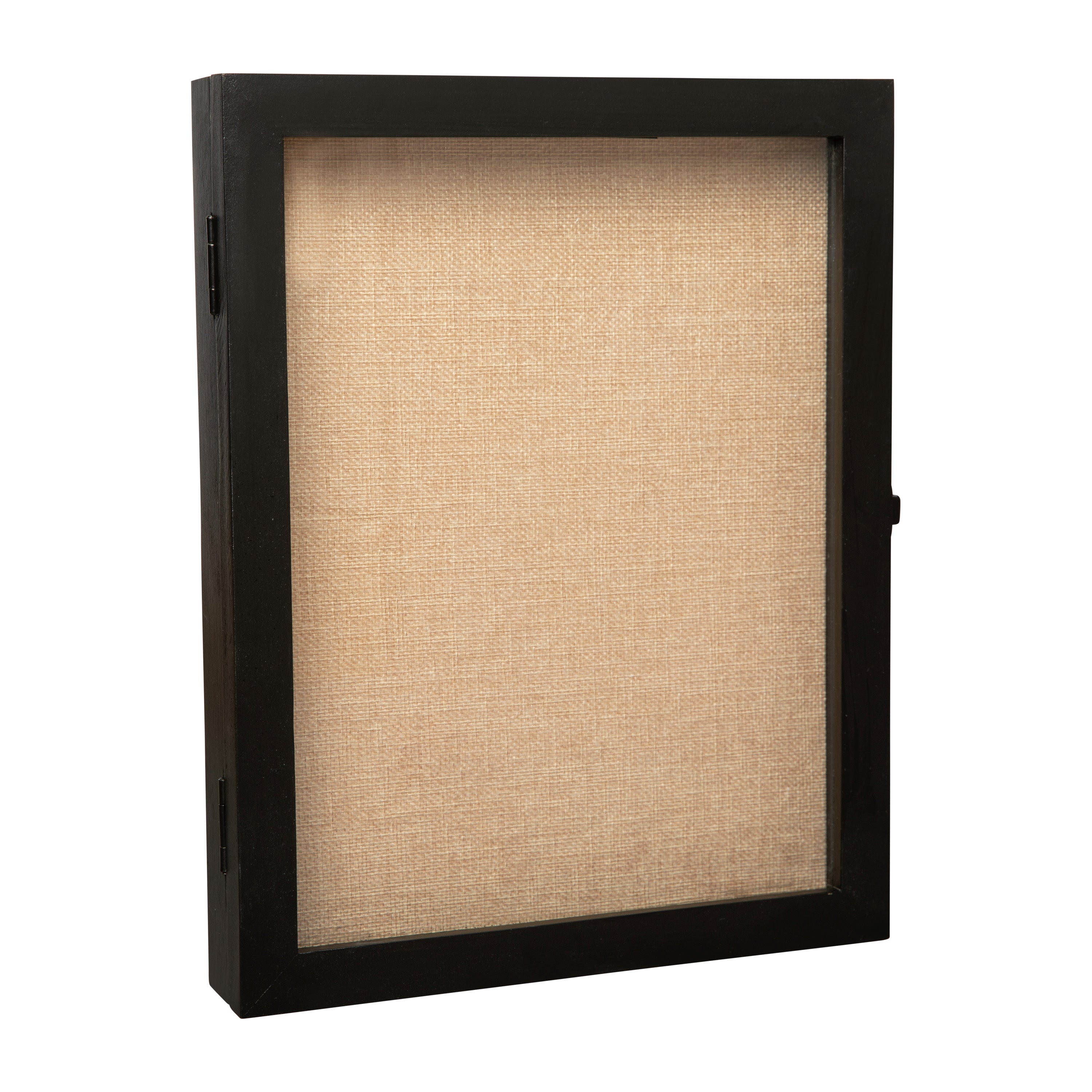 Peyton Shadow Box Display Case with Linen Liner, Push Pins and Solid Pine Wood Frame-Display Cases-Flash Furniture-Wall2Wall Furnishings