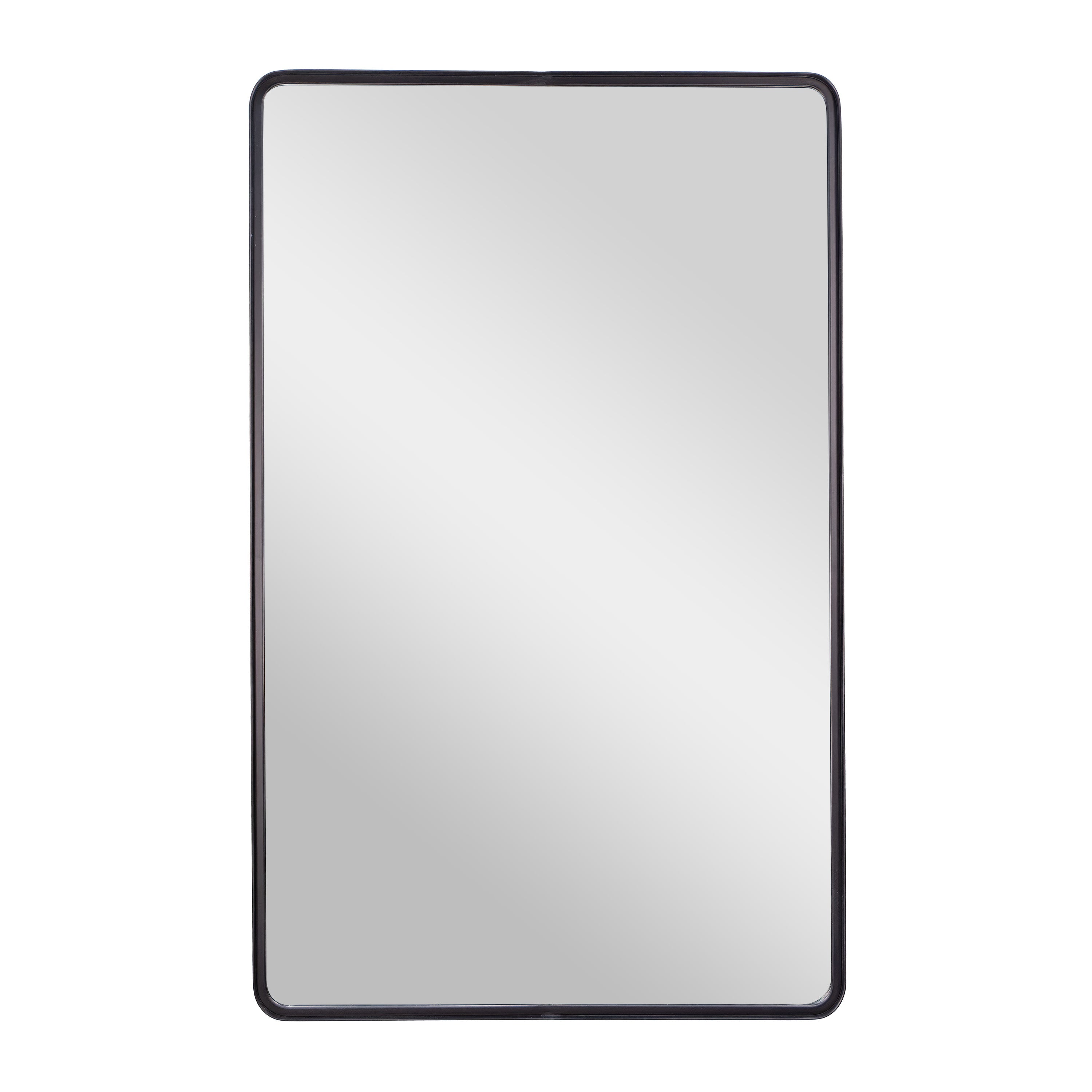 Ava Metal Deep Framed Wall Mirror - Large Accent Mirror for Bathroom, Entryway, Dining Room, & Living Room