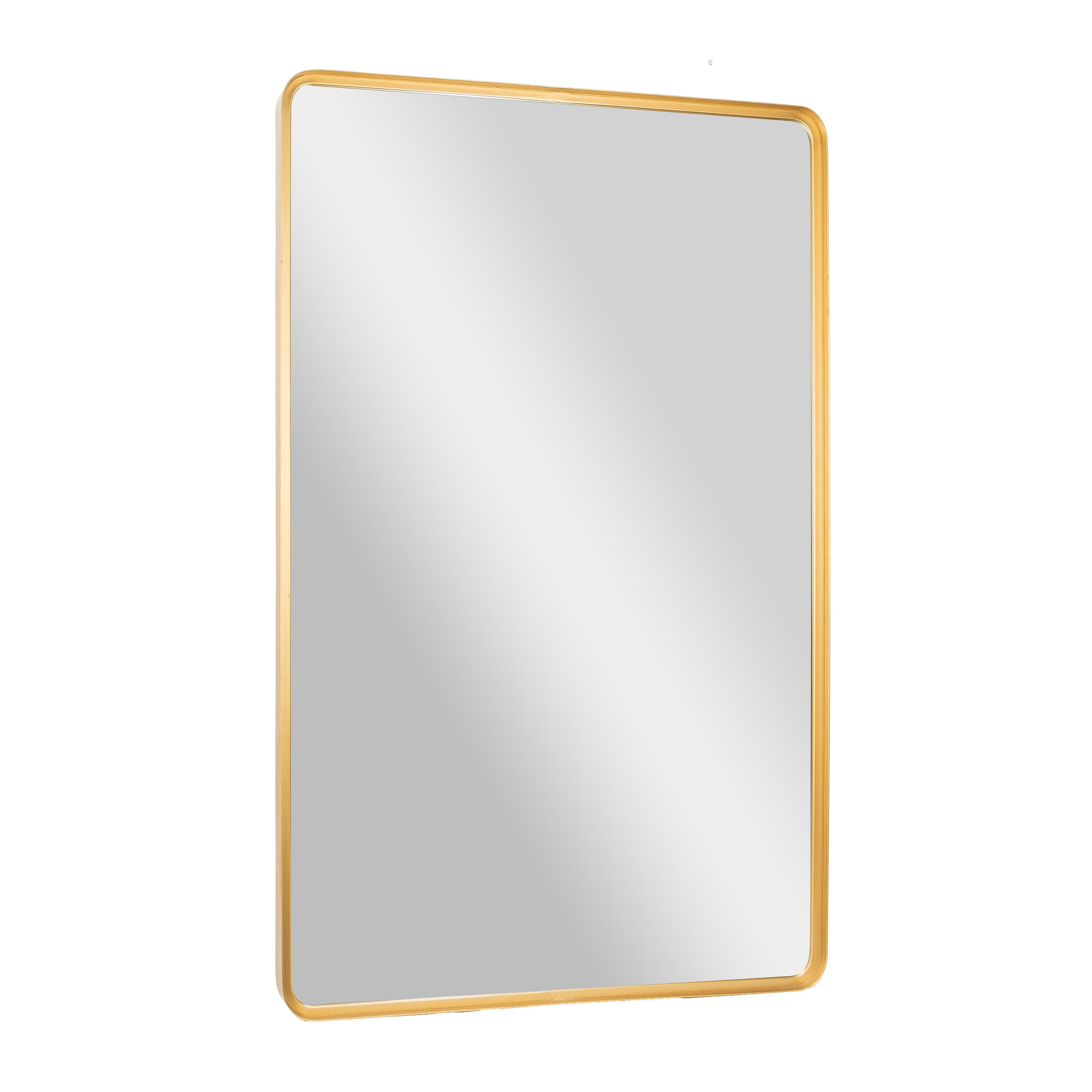 Ava Metal Deep Framed Wall Mirror - Large Accent Mirror for Bathroom, Entryway, Dining Room, & Living Room