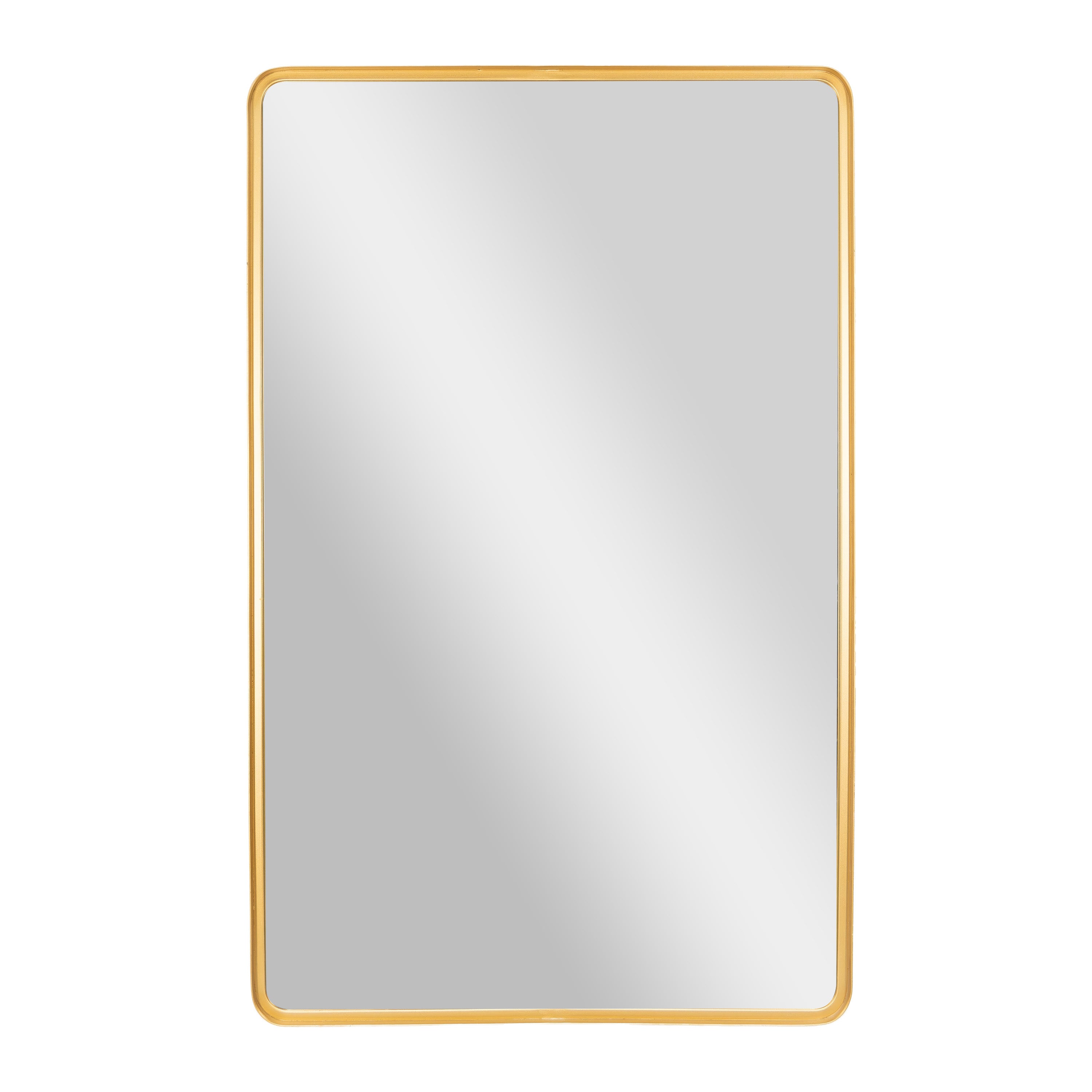 Ava Metal Deep Framed Wall Mirror - Large Accent Mirror for Bathroom, Entryway, Dining Room, & Living Room