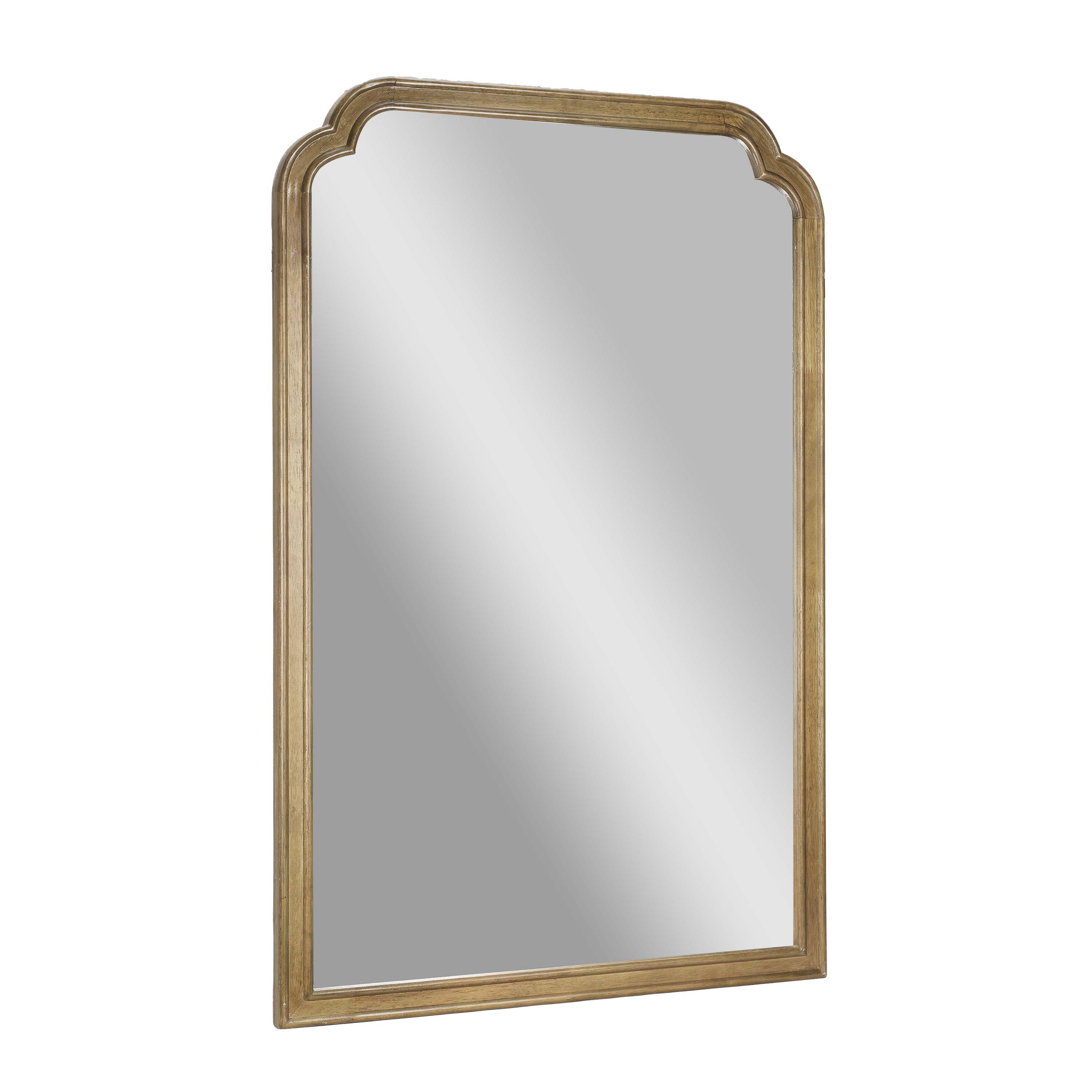 Efie Large Accent Wall Mirror with Solid Wood Frame for Bathroom, Entryway, Dining Room & Living Room