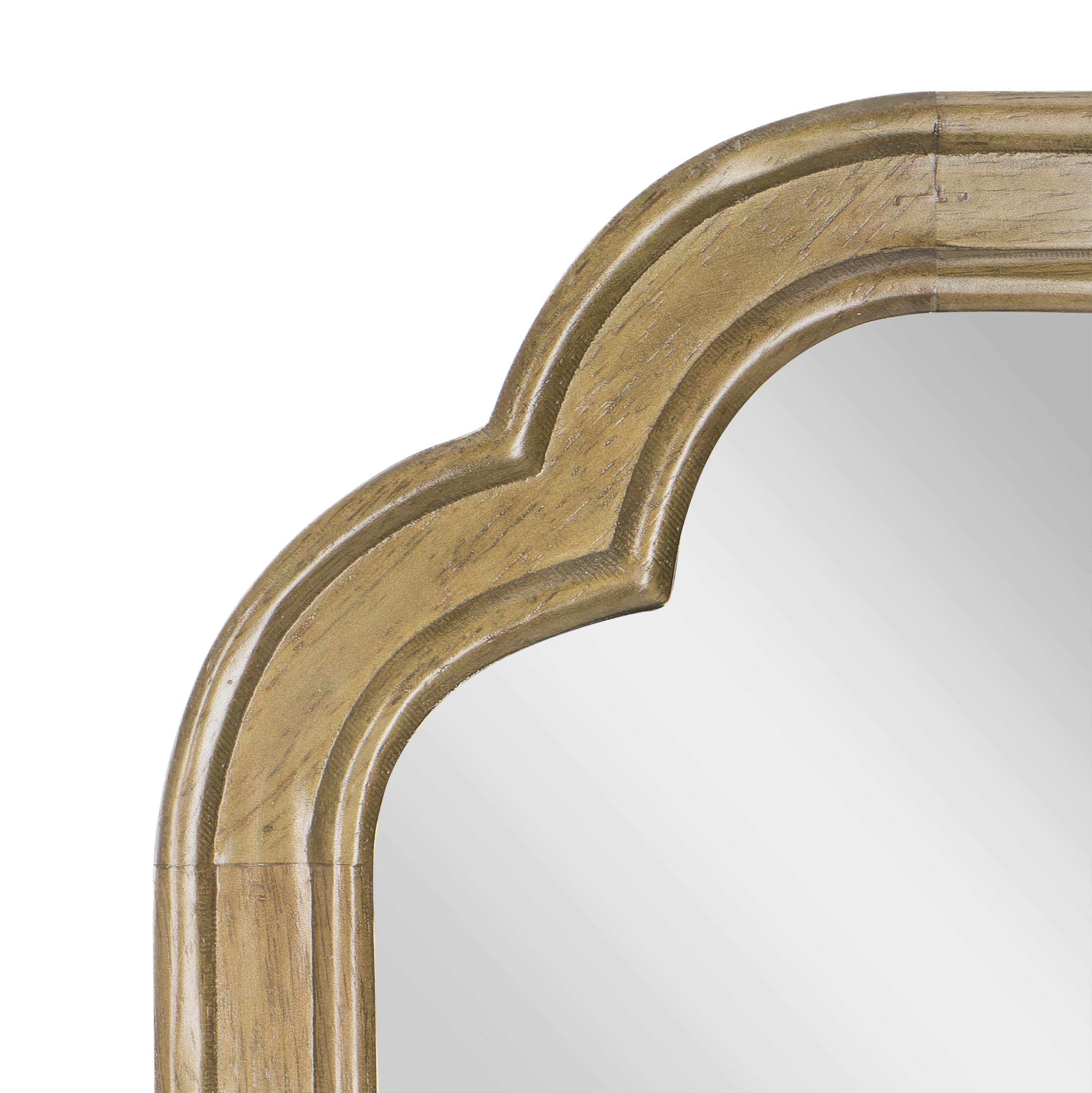 Efie Large Accent Wall Mirror with Solid Wood Frame for Bathroom, Entryway, Dining Room & Living Room