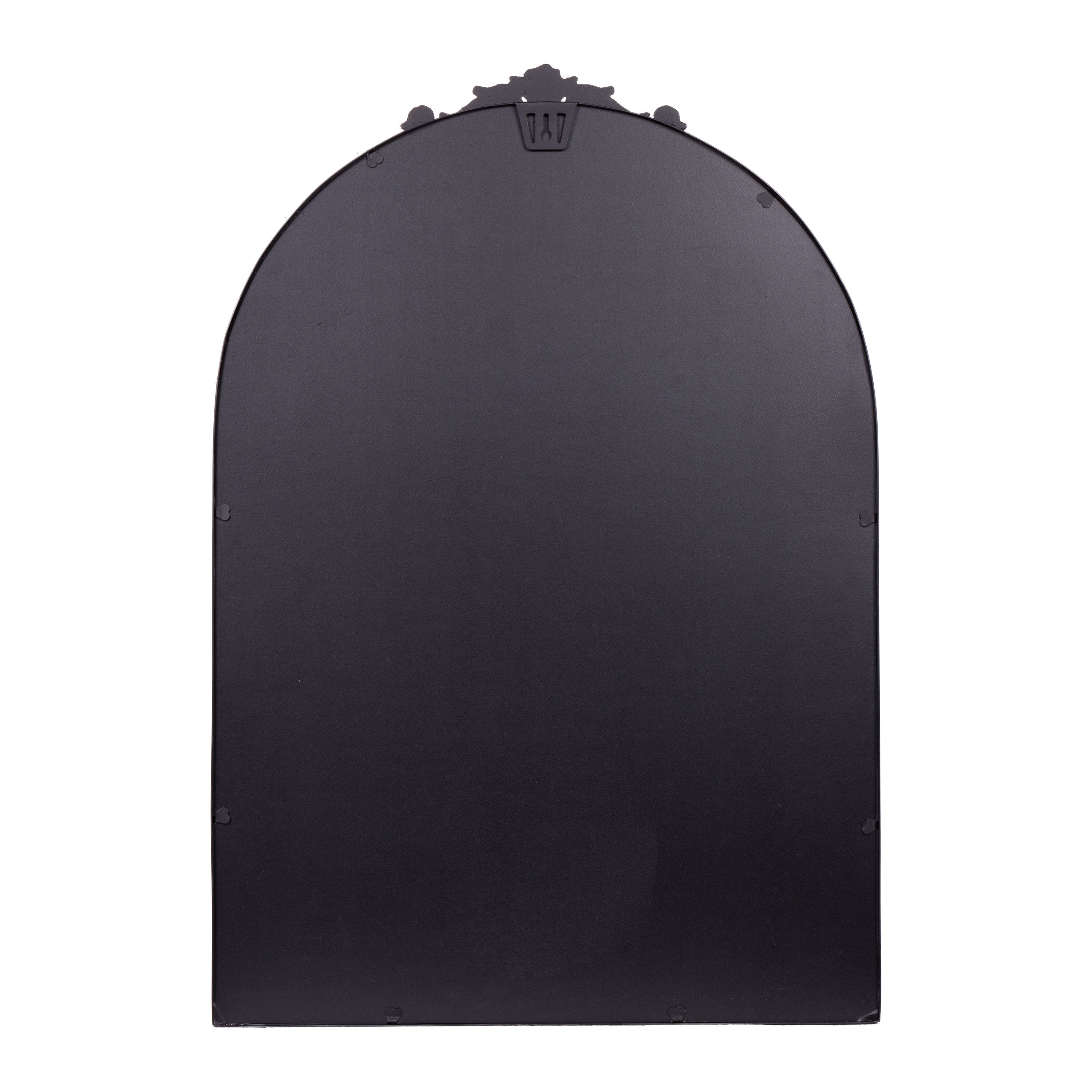 Esme Traditional Arched Wall Mirror with Baroque Detail - Large Accent Mirror for Bathroom, Entryway, Dining Room, & Living Room
