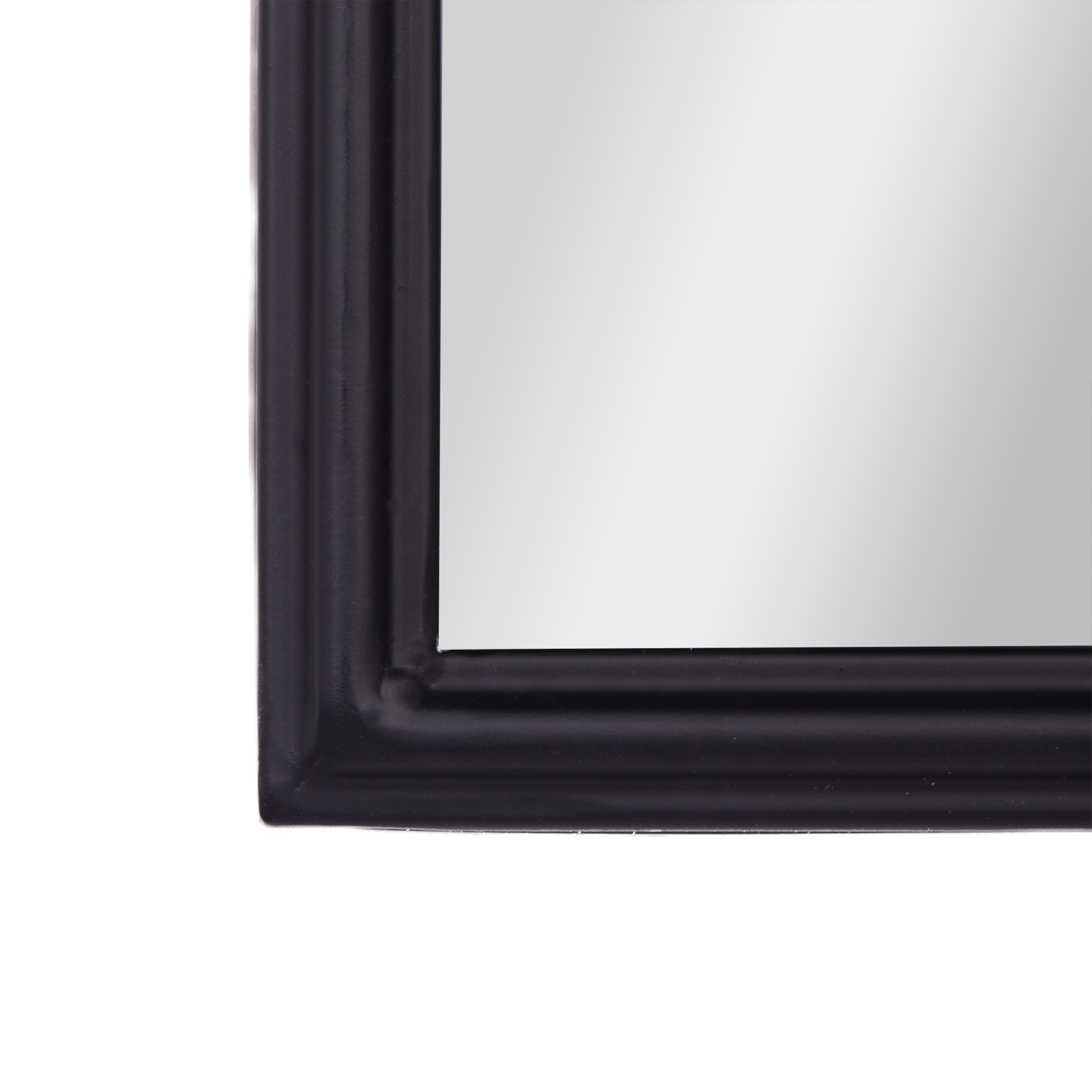 Esme Traditional Arched Wall Mirror with Baroque Detail - Large Accent Mirror for Bathroom, Entryway, Dining Room, & Living Room
