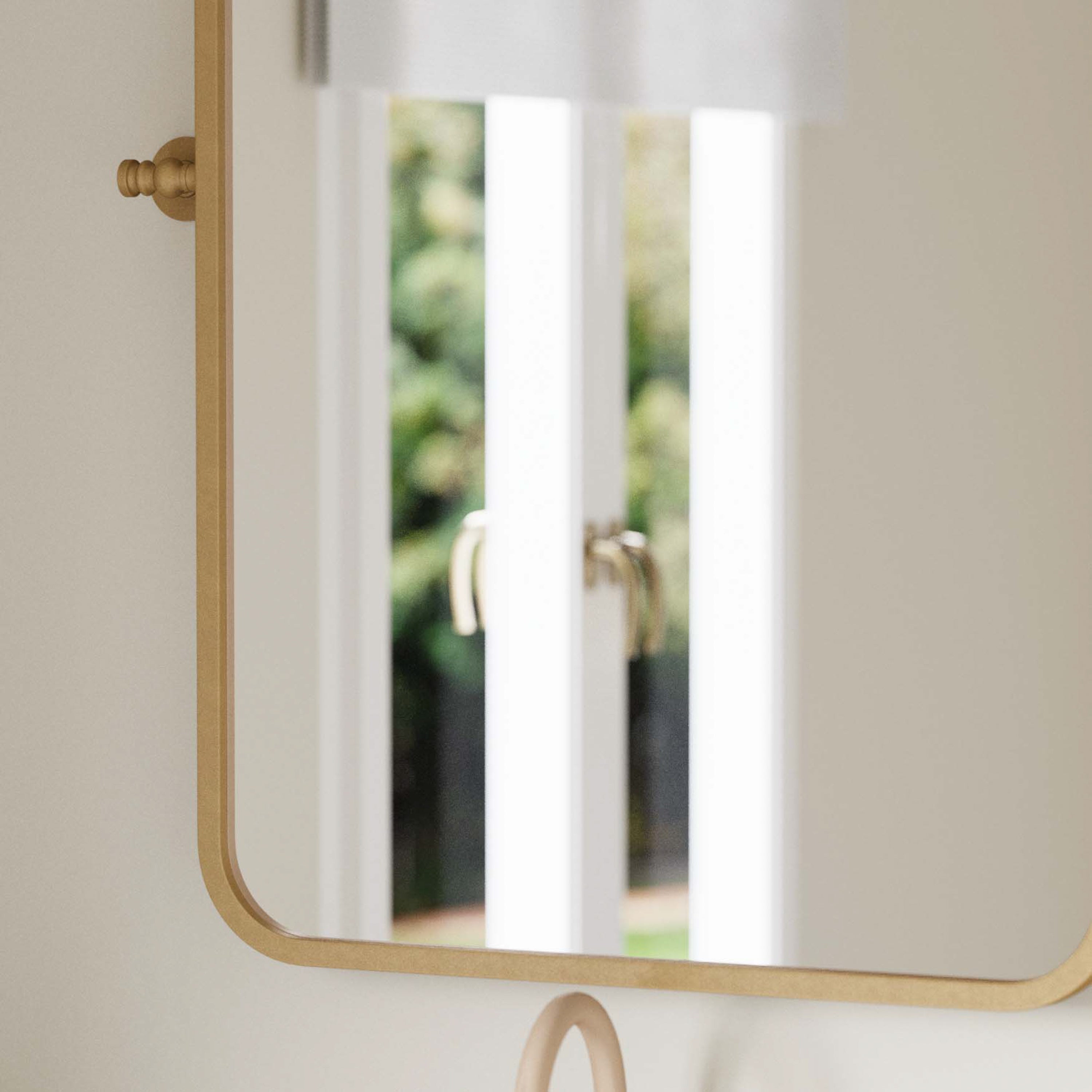 Finlay Metal Pivot Wall Mirror - Large Accent Vanity Mirror for Bathroom