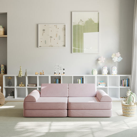 Marlowe Modular Kids Play Couch with 6 Soft Foam Sectional Sofa Pieces