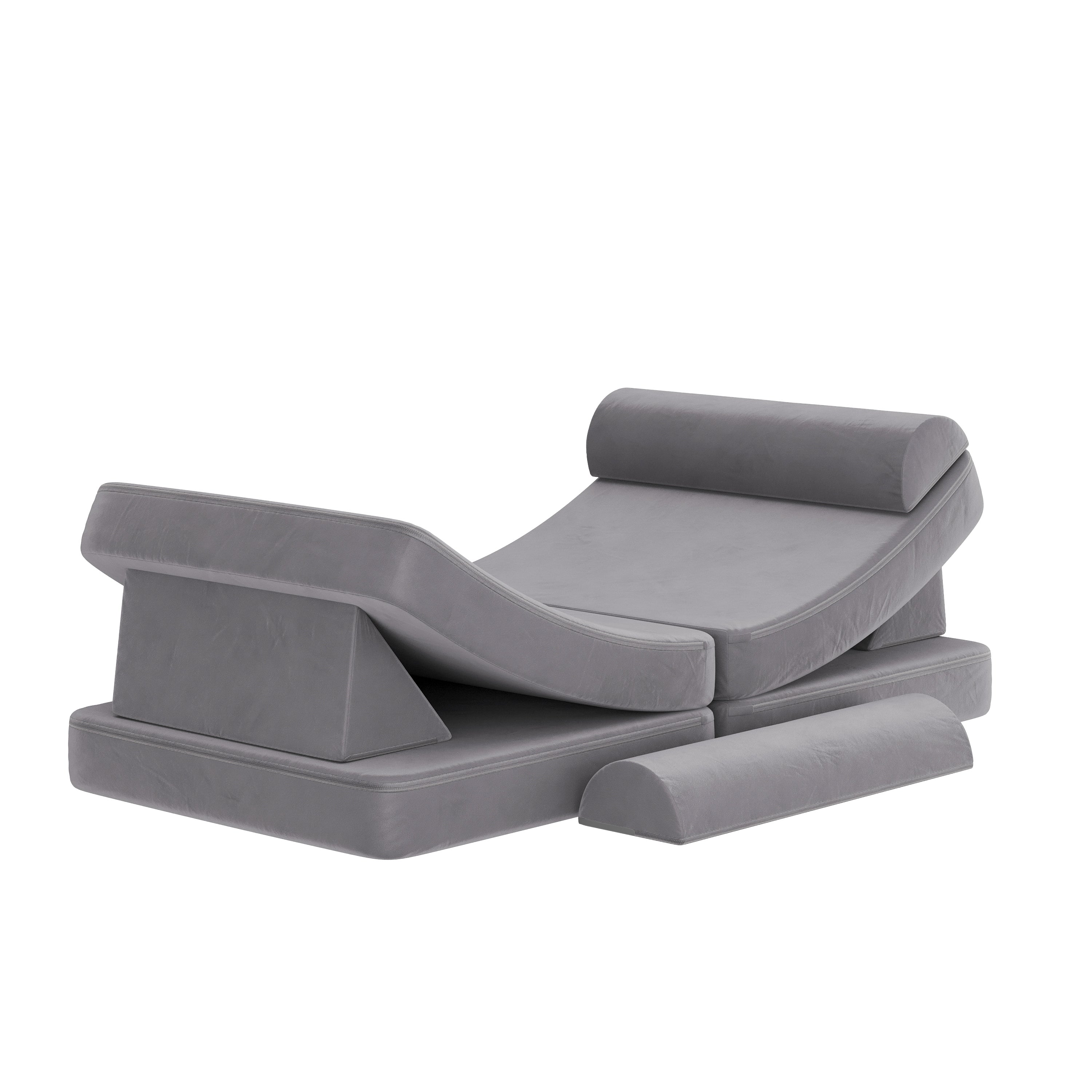 Marlowe Modular Kids Play Couch with 6 Soft Foam Sectional Sofa Pieces
