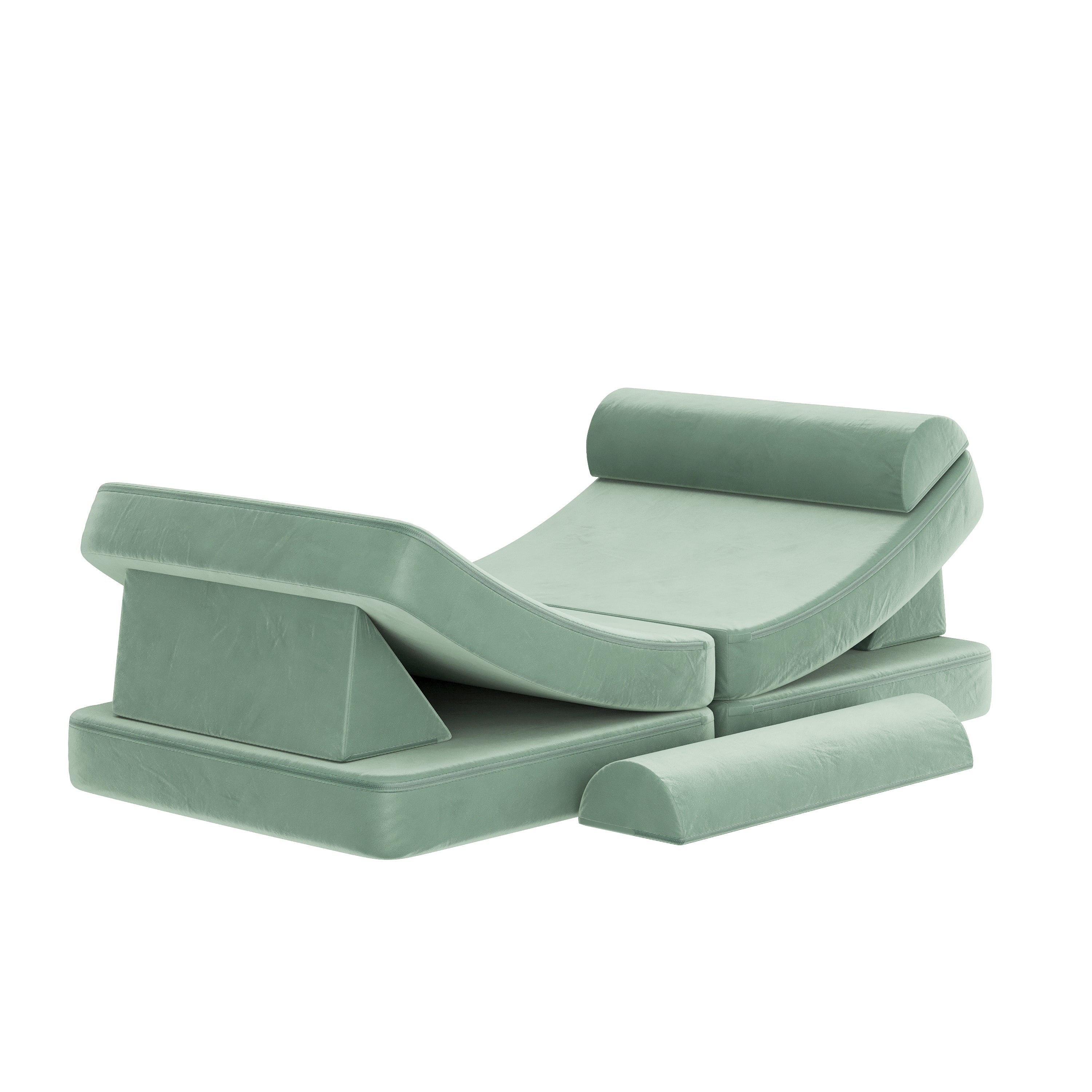 Marlowe Modular Kids Play Couch with 6 Soft Foam Sectional Sofa Pieces