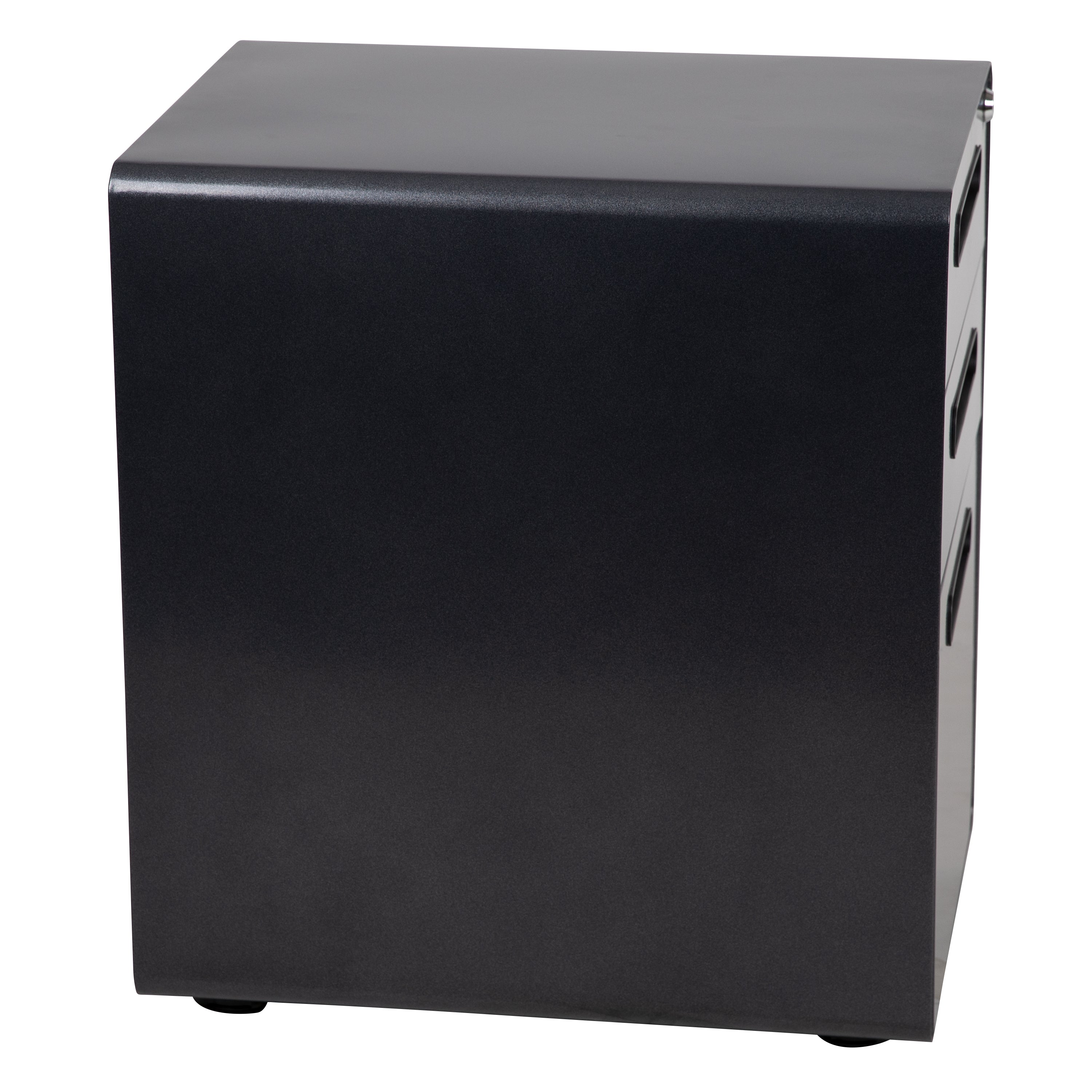 Ergonomic 3-Drawer Mobile Locking Filing Cabinet with Anti-Tilt Mechanism and Hanging Drawer for Legal & Letter Files