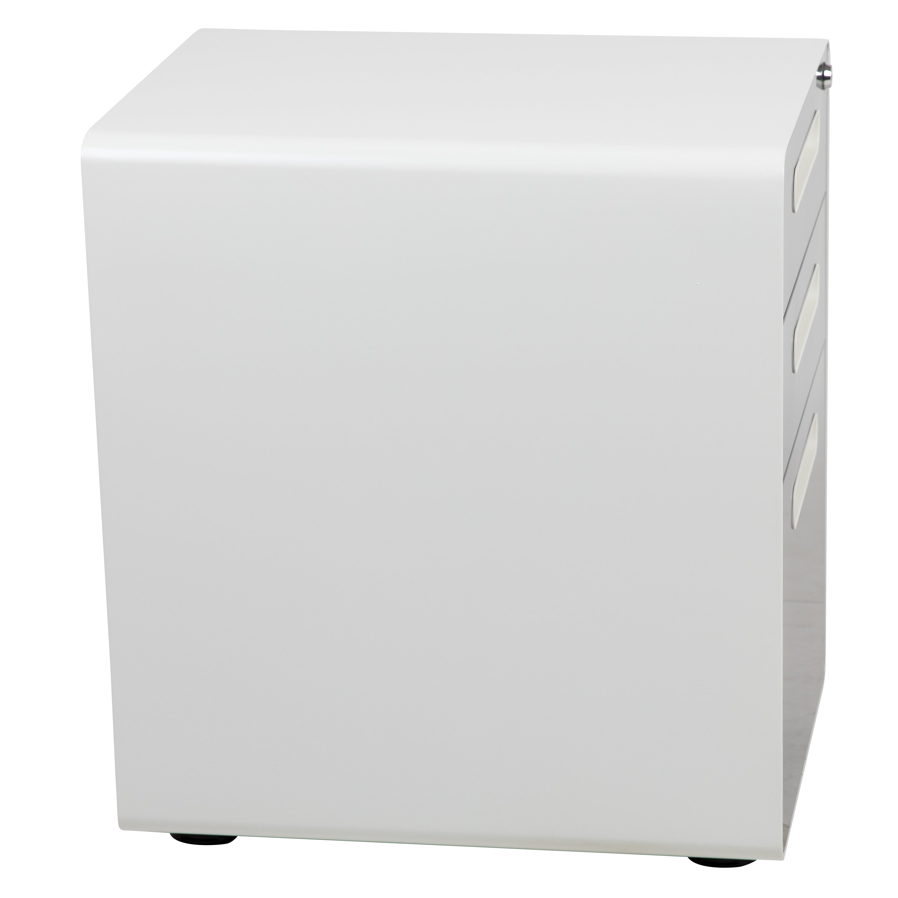 Ergonomic 3-Drawer Mobile Locking Filing Cabinet with Anti-Tilt Mechanism and Hanging Drawer for Legal & Letter Files