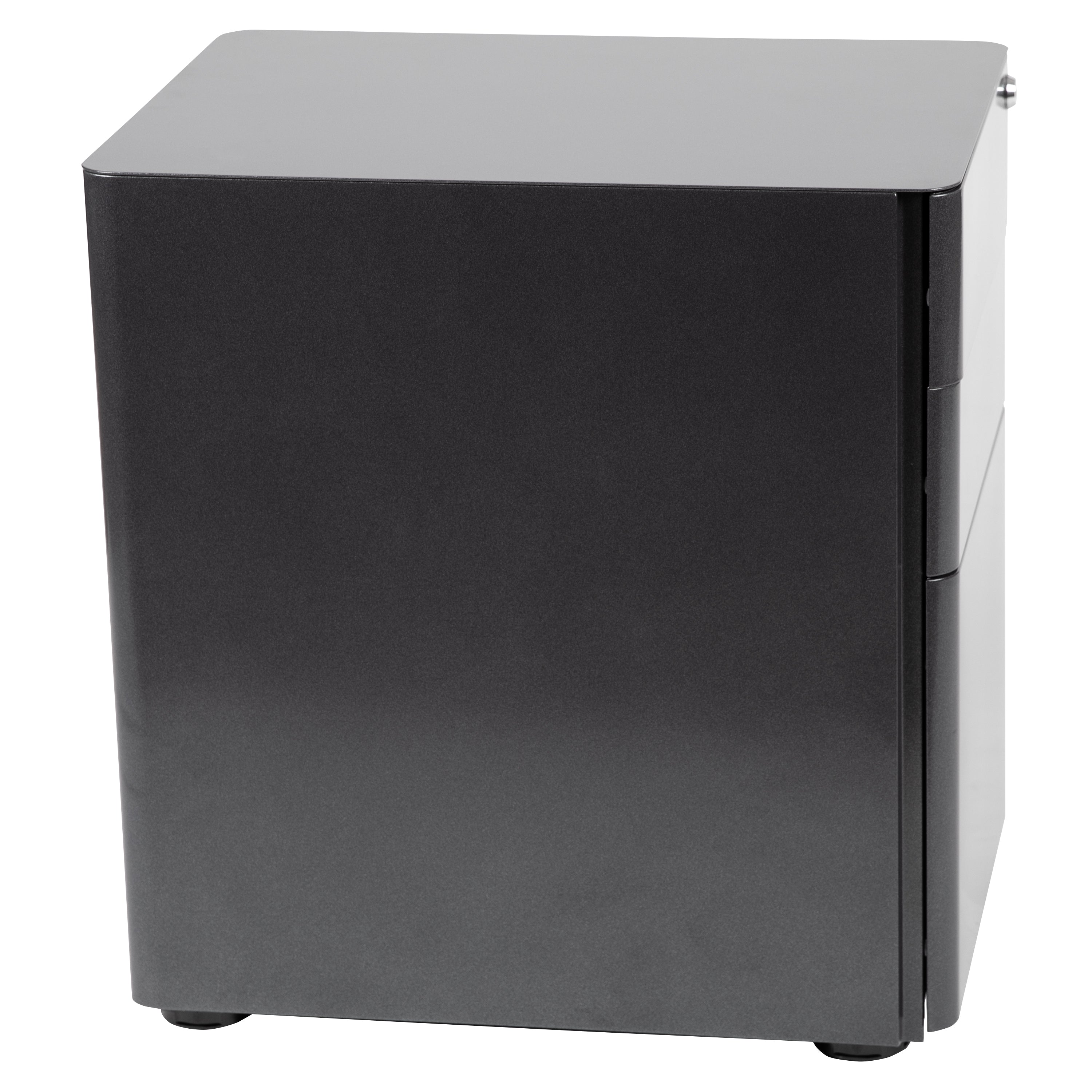 Modern 3-Drawer Mobile Locking Filing Cabinet with Anti-Tilt Mechanism and Hanging Drawer for Legal & Letter Files